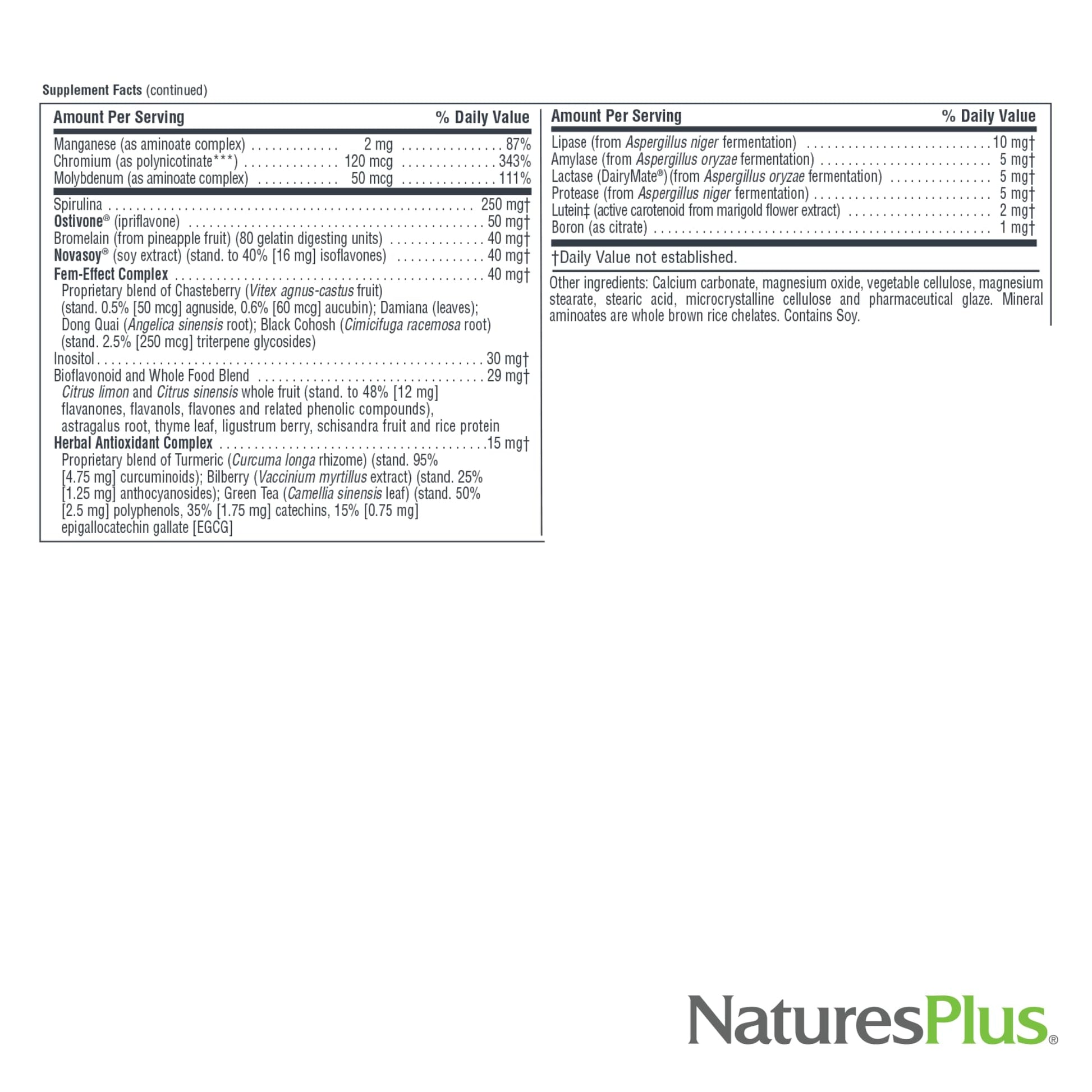 NaturesPlus Source of Life Women - 60 Tablets - Multivitamin & Mineral Supplement - with Iron, Calcium, Folate & Lutein - Gluten Free, Vegetarian - 30 Servings NaturesPlusAu supplements