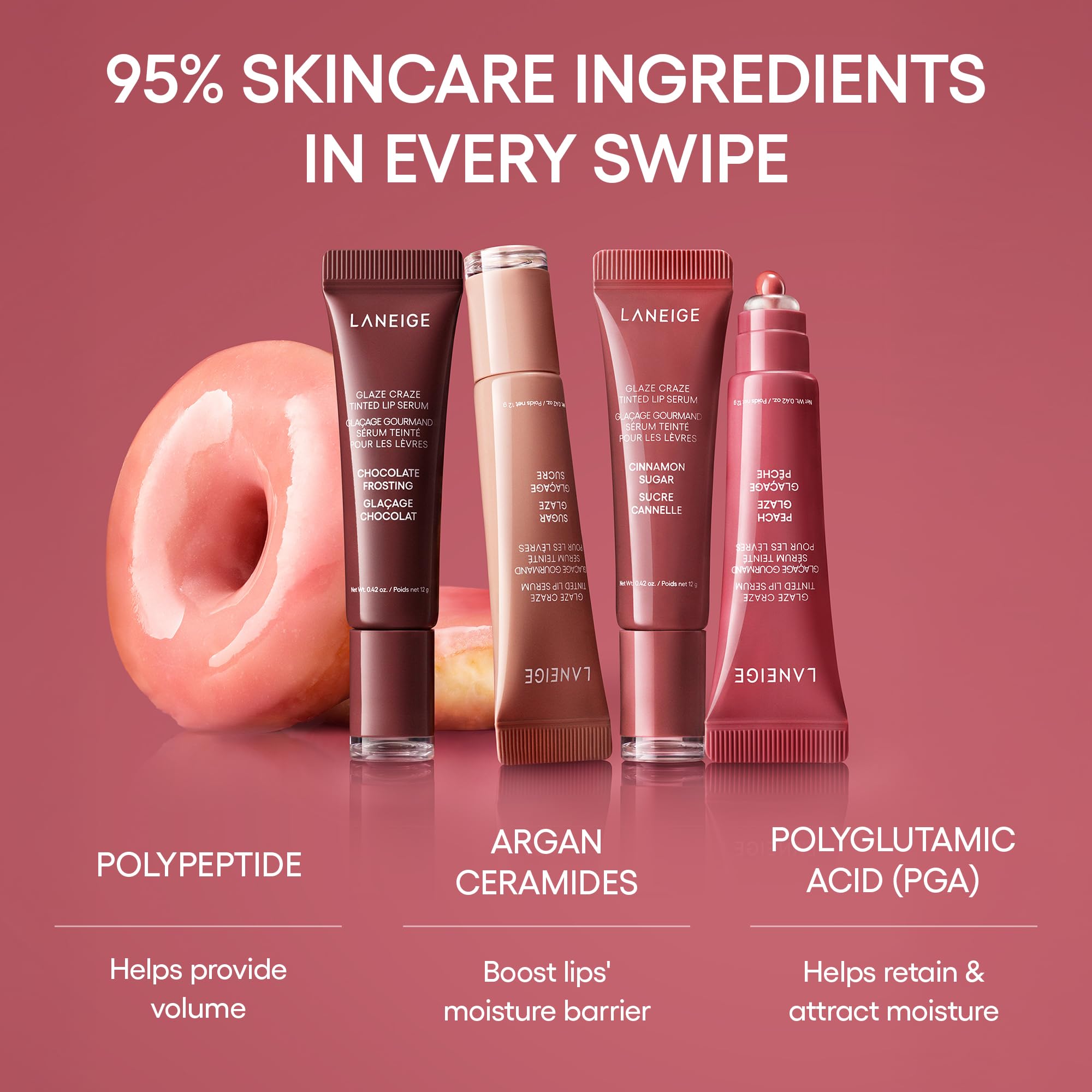 LANEIGE Glaze Craze Tinted Lip Serum, Raspberry Jam: Hydrating Lip Serum for Glossy, Nourished Lips with Plumping Polypeptides LANEIGEAu supplements