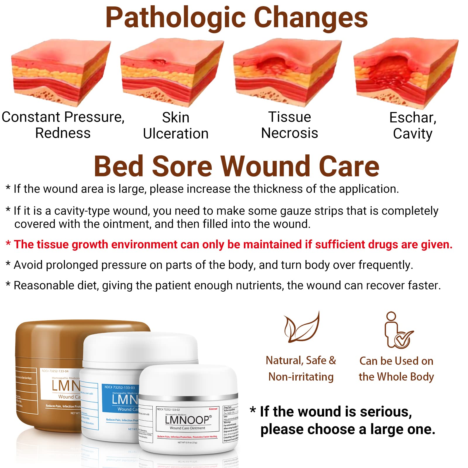 LMNOOP® Bed Sore Cream, Maximum Strength Wound Care Ointment for Infection Protection & Skin Repair LMNOOPAu supplements