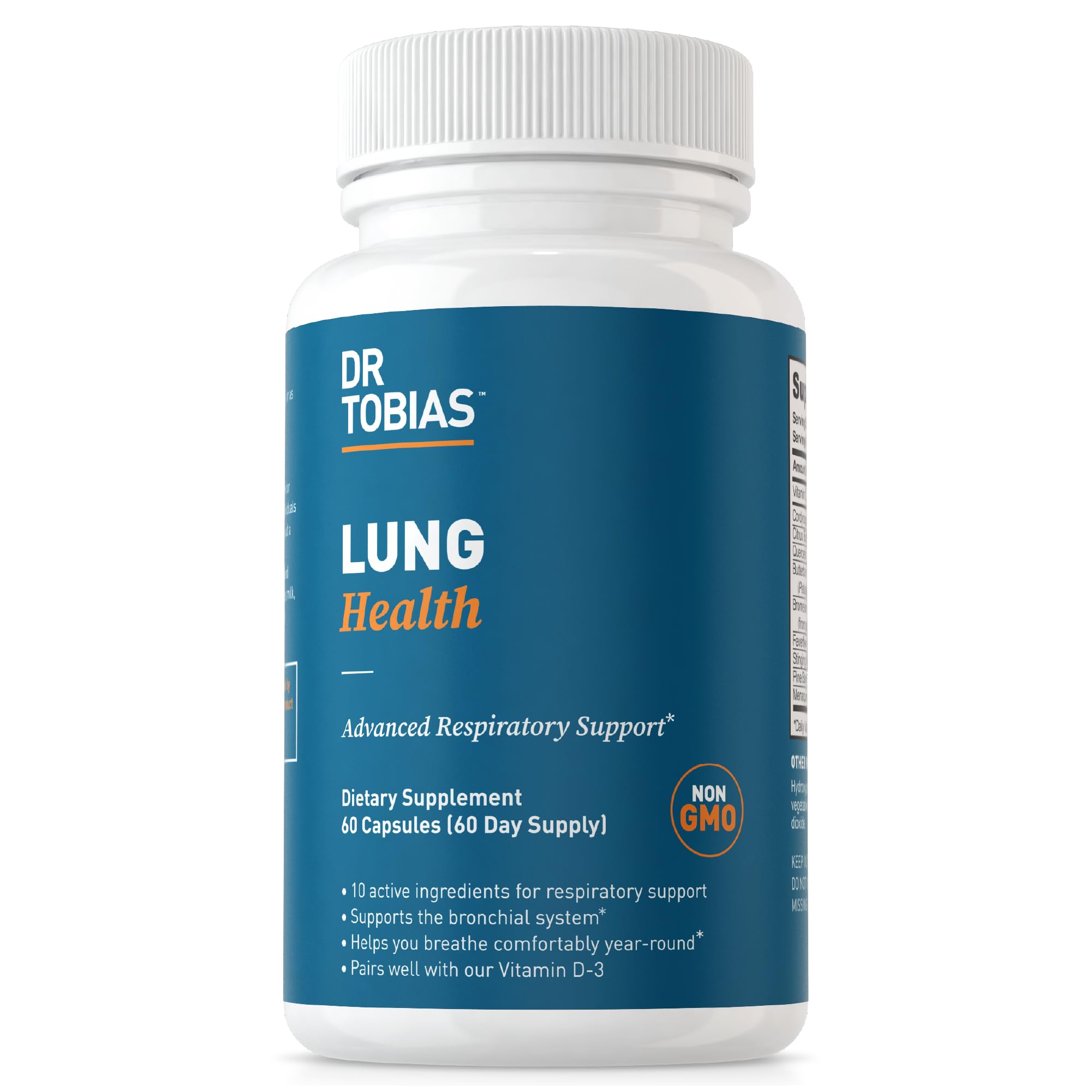 Dr. Tobias Lung Health, Lung Support Supplement with Vitamin C, Butterbur, Quercetin Dr. TobiasUS supplements