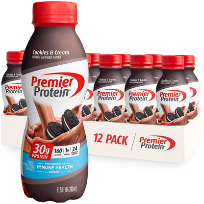 Premier Protein Shake, Cookies & Cream, 30g Protein, 1g Sugar, 24 Vitamins & Minerals Premier ProteinUS supplements