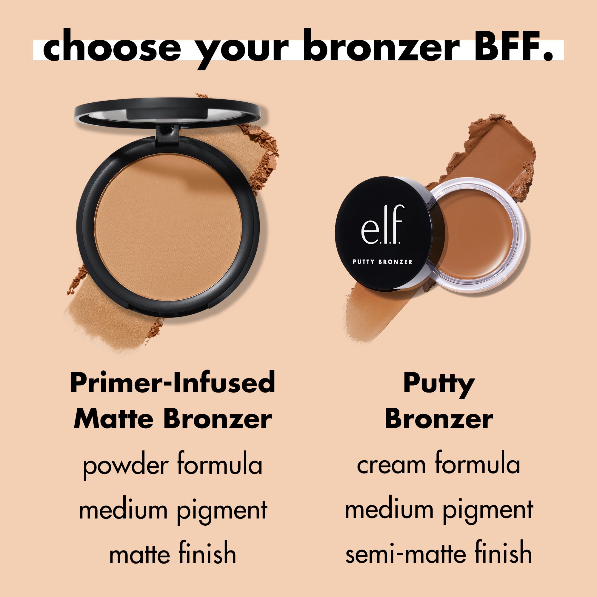 e.l.f. Primer-infused Bronzer, Long-Wear, Matte, Bold, Lightweight, Blends Easily, Contours Cheeks, Forever Sun Kissed, All-Day Wear, 0.35 Oz e.l.f.Au supplements