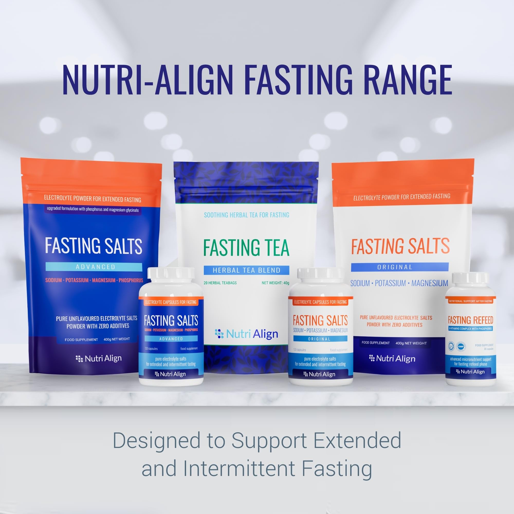 Nutri-Align Fasting Salts Electrolytes Advanced, 120 Capsules | Sodium Potassium Magnesium Phosphorus | Pure Fasting Electrolytes | Sugar Free & Filler Free Nutri-AlignAu supplements