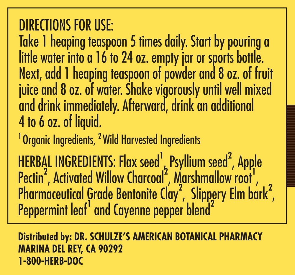 Dr. Schulze’s | Intestinal Formula #2 | Herbal Colon Cleanse Formula | Natural Detox Powder Dr. Schulze'sUS supplements