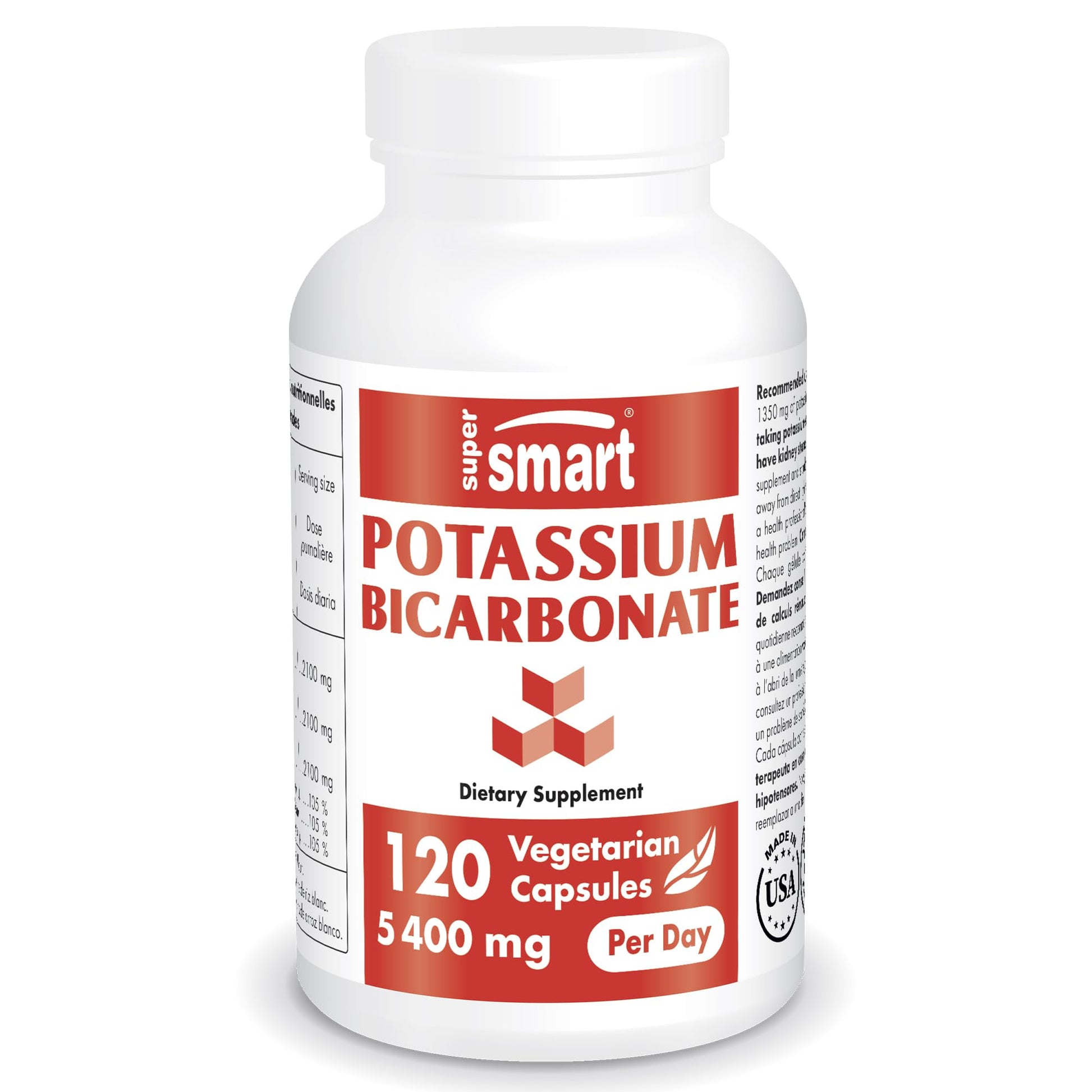 Supersmart - Potassium Bicarbonate 5400mg per Day (High Dose) - Electrolyte Mineral SupersmartUS supplements