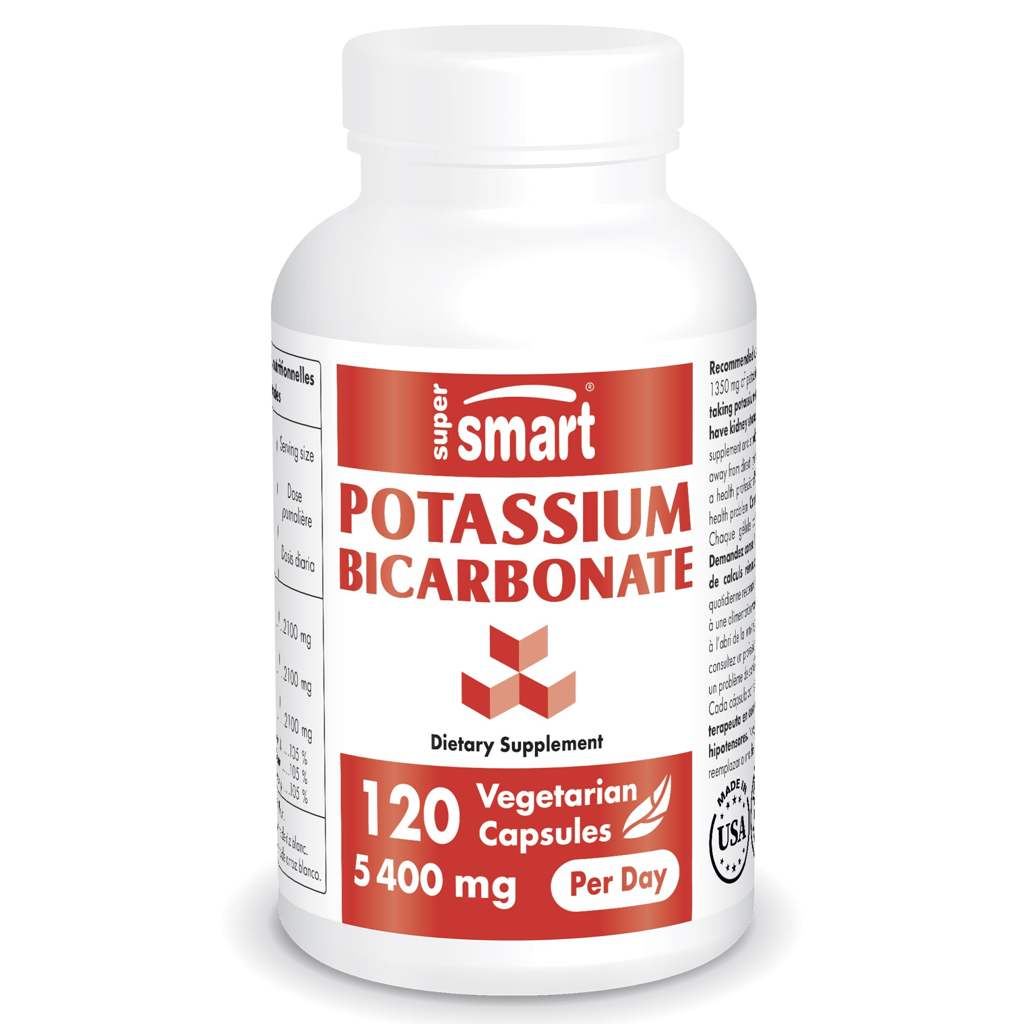 Supersmart - Potassium Bicarbonate 5400mg per Day (High Dose) - Electrolyte Mineral SupersmartUS supplements