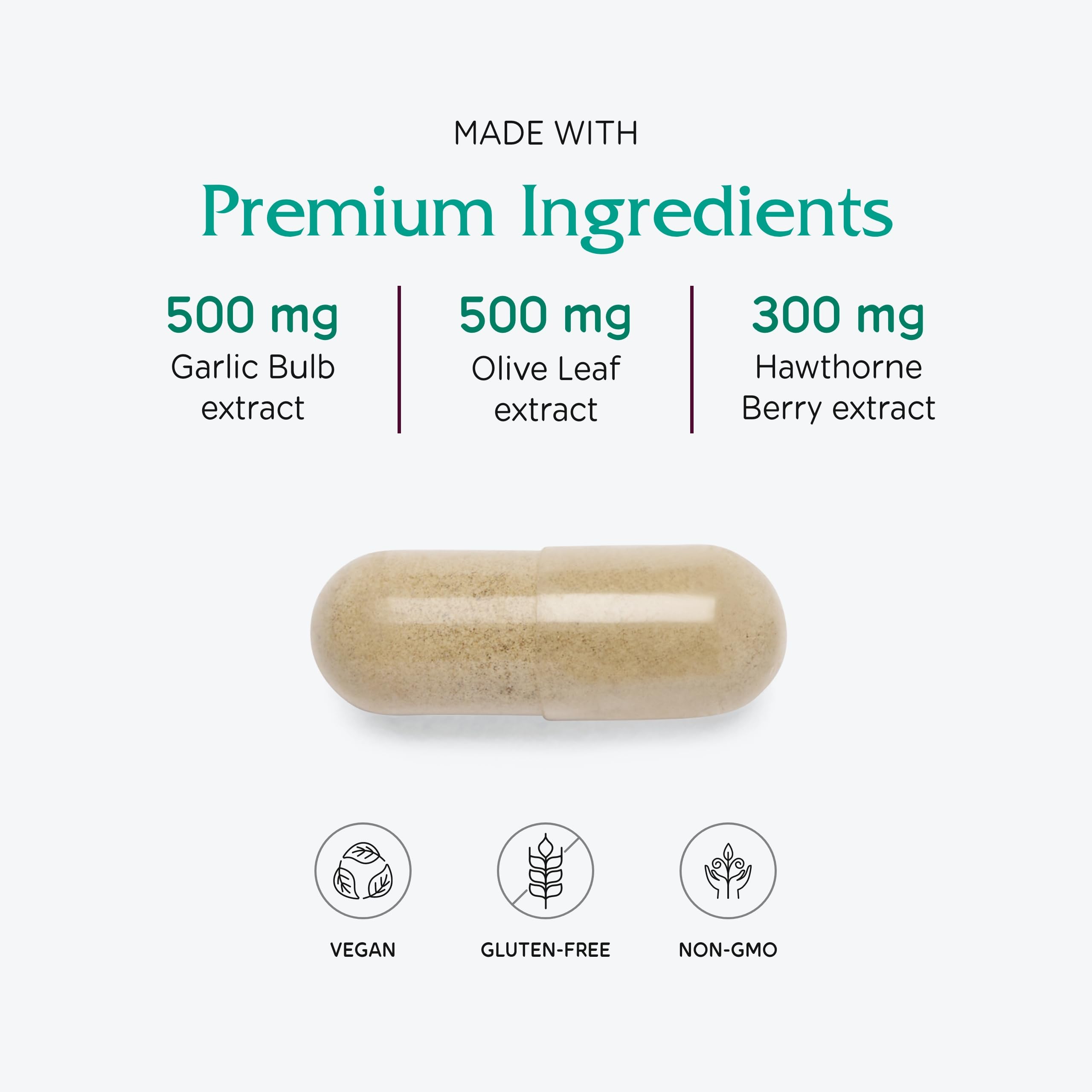 Vitanica VasoBlend - Heart Health Supplement with Folic Acid, Magnesium, CoQ10 & Terminalia Arjuna Bark - Heart Health Supplement - Consumer Line - 90 Vegan Caps VitanicaAu supplements