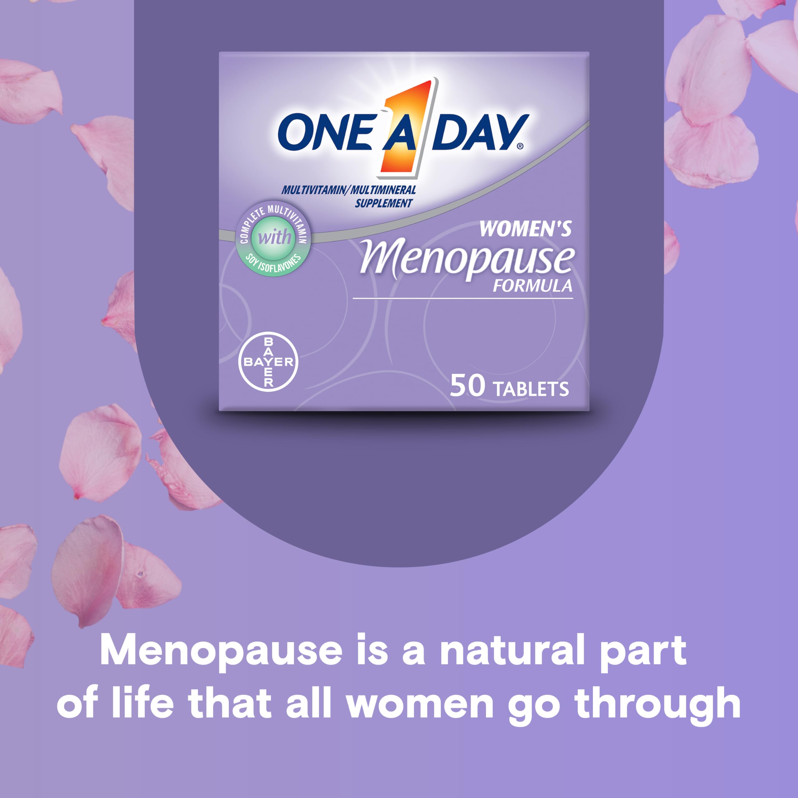 One A Day Women's Menopause Multivitamin with Vitamin A, Vitamin C, Vitamin D, Vitamin E and Zinc for Immune Health Support, Bone health, 50 Count (Packaging May Vary) ONE A DAYAu supplements