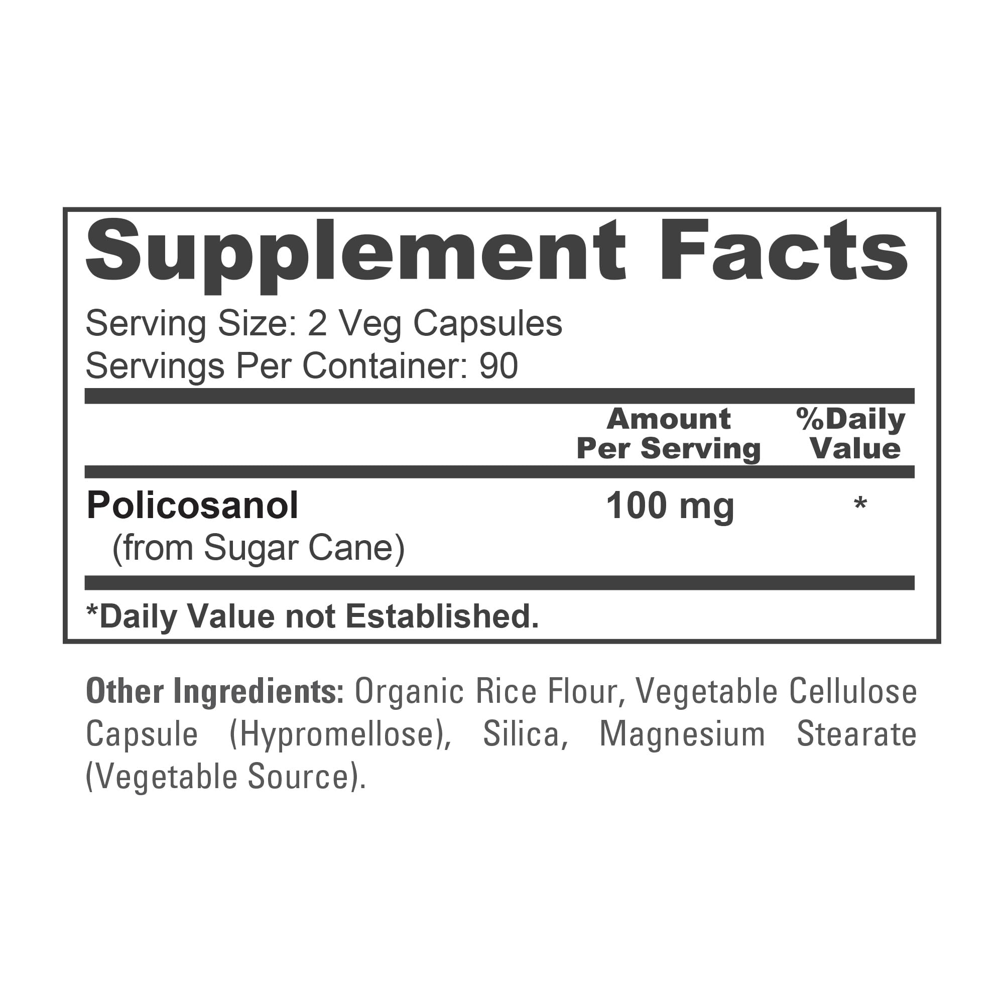 NusaPure Policosanol 100mg 180 Veggie Capsules (Vegan, Non-GMO) NusaPureAu supplements