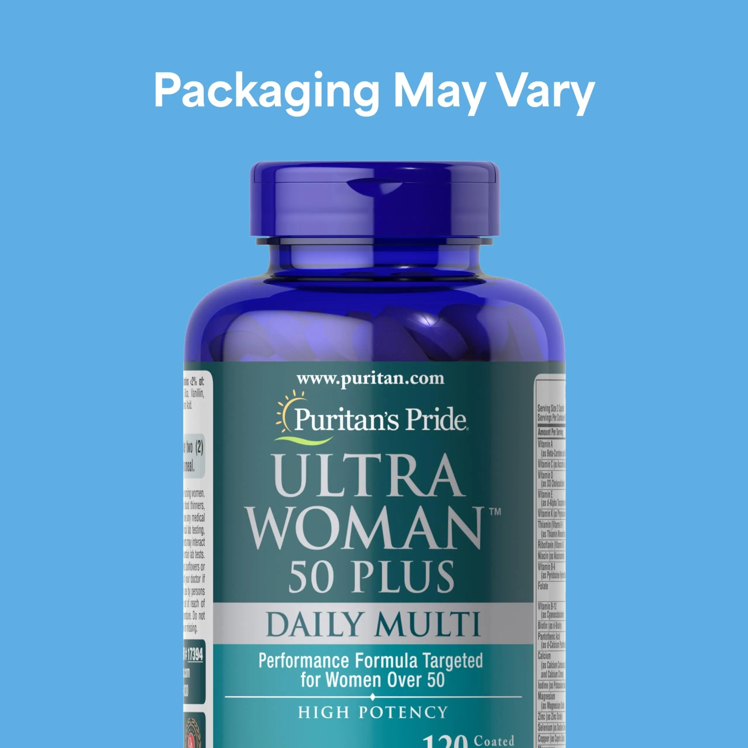 Puritan's Pride Ultra Woman 50 Plus High Potency Performance Time Release Daily Multivitamin with Zinc Puritan's PrideAu supplements