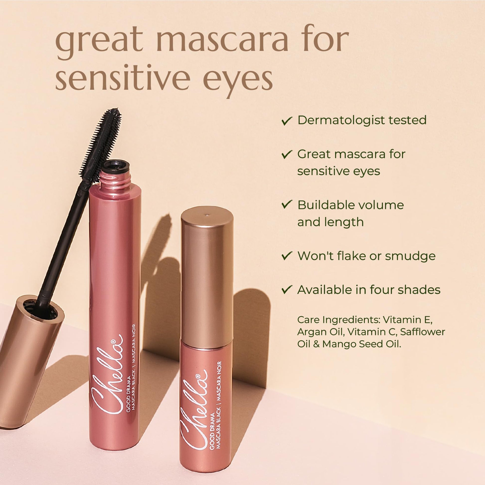 Chella Good Drama Vegan Mascara, 0.33 Fl. Oz (Black) ChellaAu supplements