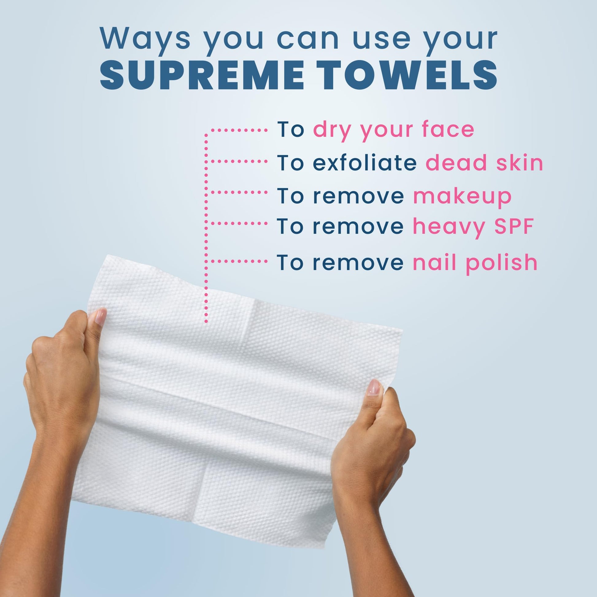 Clean Skin Club Clean Towels XL Supreme, 50 Count, Absorbent, Gentle CLEAN SKIN CLUBUS supplements