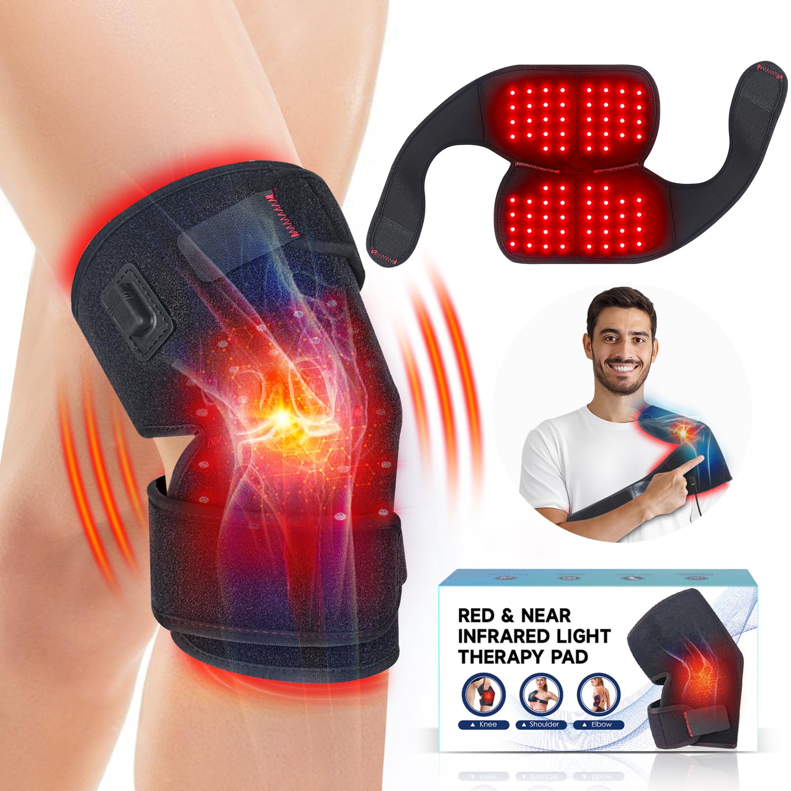 Red Light Therapy for Knee, Infrared Red Light Therapy Device Wrap Belt with 660nm Red Light RUISQMAu supplements