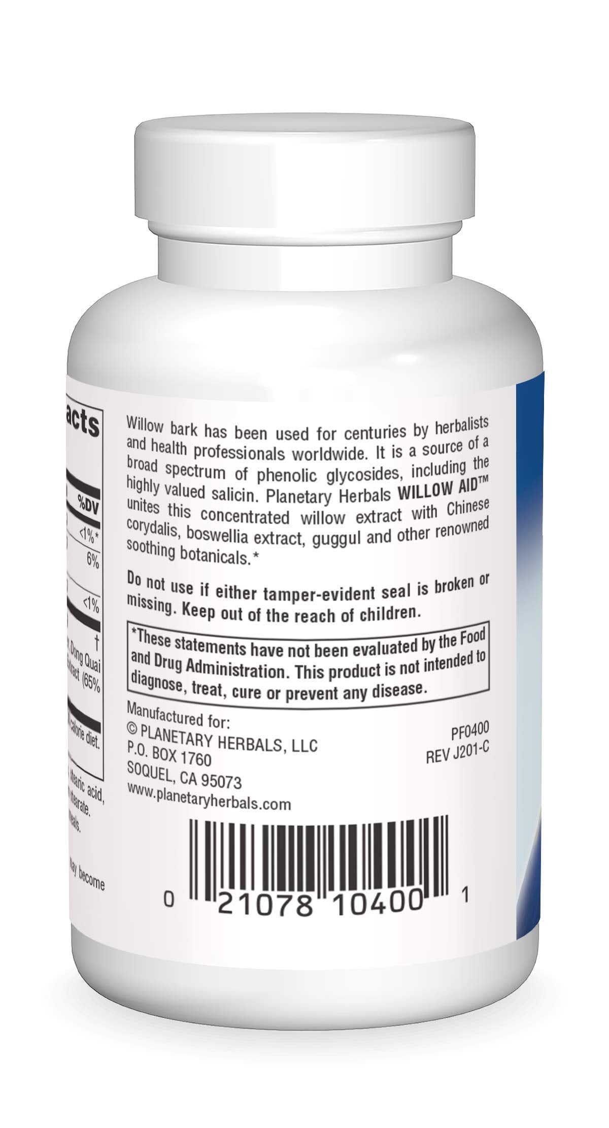 Planetary Herbals Willow Aid Tablets, 60 Count Planetary HerbalsAu supplements