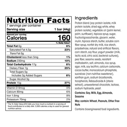 WonderSlim Protein & Fiber Bar, Salted Toffee Pretzel, 15g Protein, 7g Fiber, Gluten Free WonderSlimUS supplements