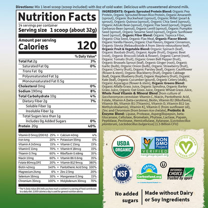 Garden of Life Meal Replacement Vanilla Chai Powder, 14 Servings Garden of LifeUS supplements