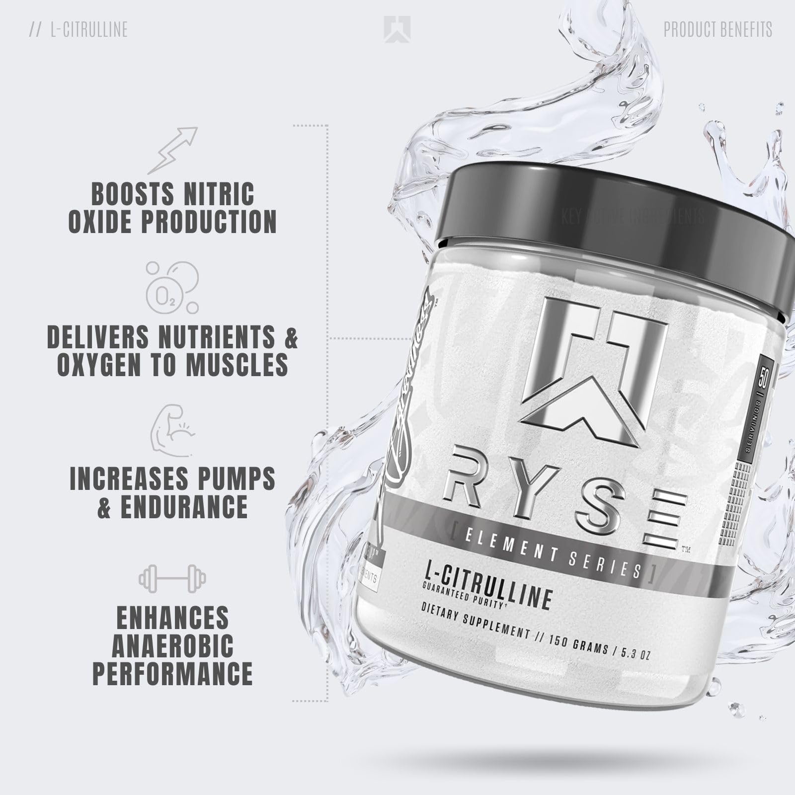 RYSE Up Supplements Element Series L-Citrulline Powder | Boost Nitric Oxide & Increase RYSE Up SupplementsAu supplements