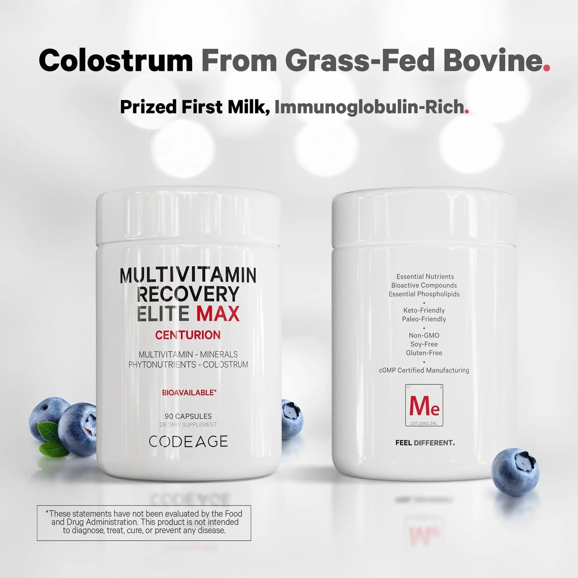 Codeage Multivitamin Recovery Elite Max Supplement - Vitamins A, C, D, E, B-Complex, Essential Minerals, Antioxidants, Colostrum CodeageAu supplements