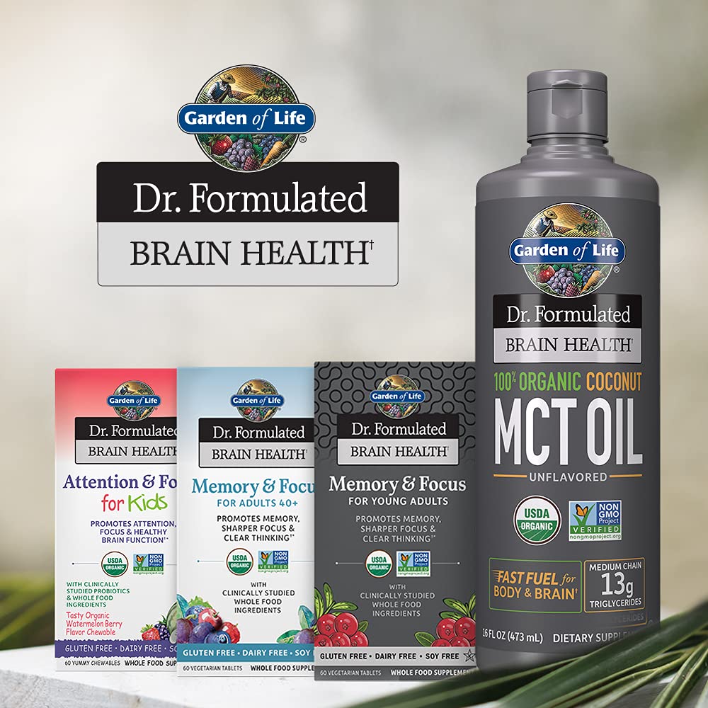 Garden of Life Dr. Formulated Organic Brain Health Memory & Focus for Adults 40+ 60 Tablets Garden of LifeAu supplements