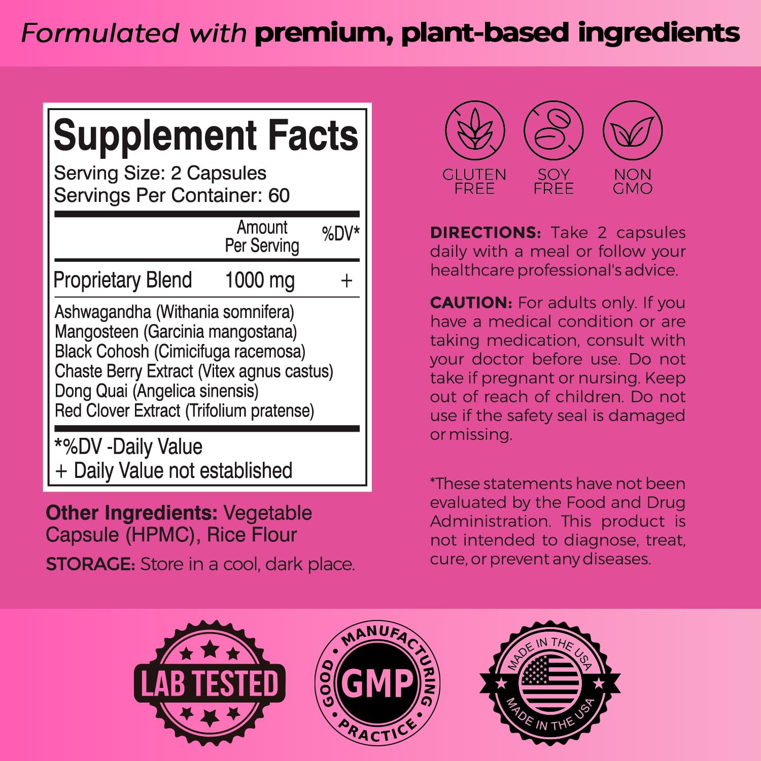 Perimenopause & Menopause Support Supplement for Women – Multi‑Symptom Relief with Black Cohosh & Red Clover Isoflavones | Ashwagandha Adaptogen & Herbal Blend | Hormone Balance Support | 120 Capsules SelecWellAu supplements