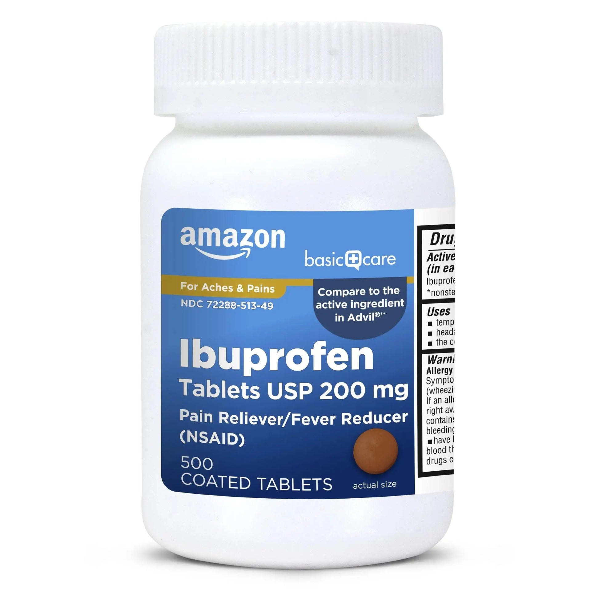 Basic Care Ibuprofen Tablets, 500 Count Amazon Basic CareAu supplements