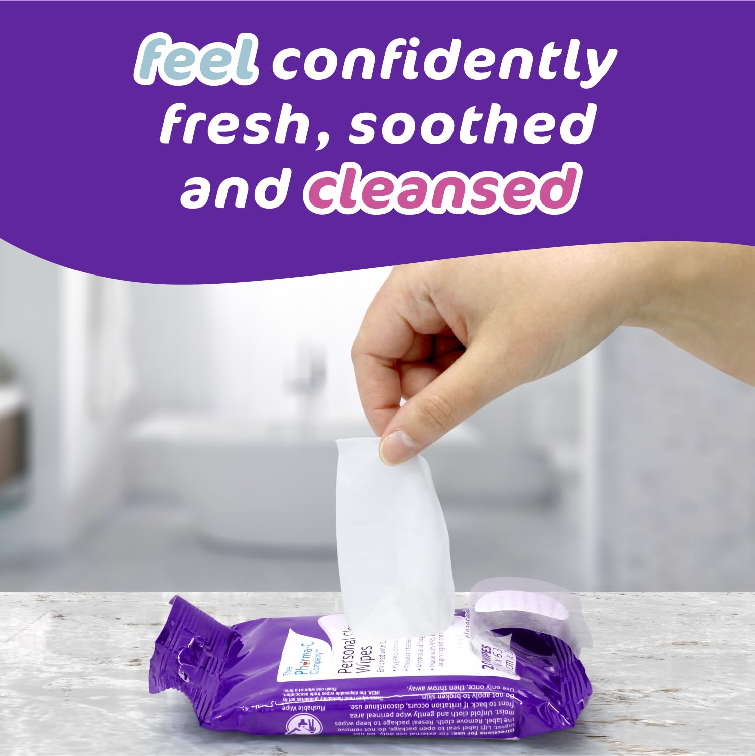 The Pharma-C Company Personal Cleansing Wipes [2 packs of 20 wipes] - Enriched with Cranberry & Aloe Vera GenericAu supplements