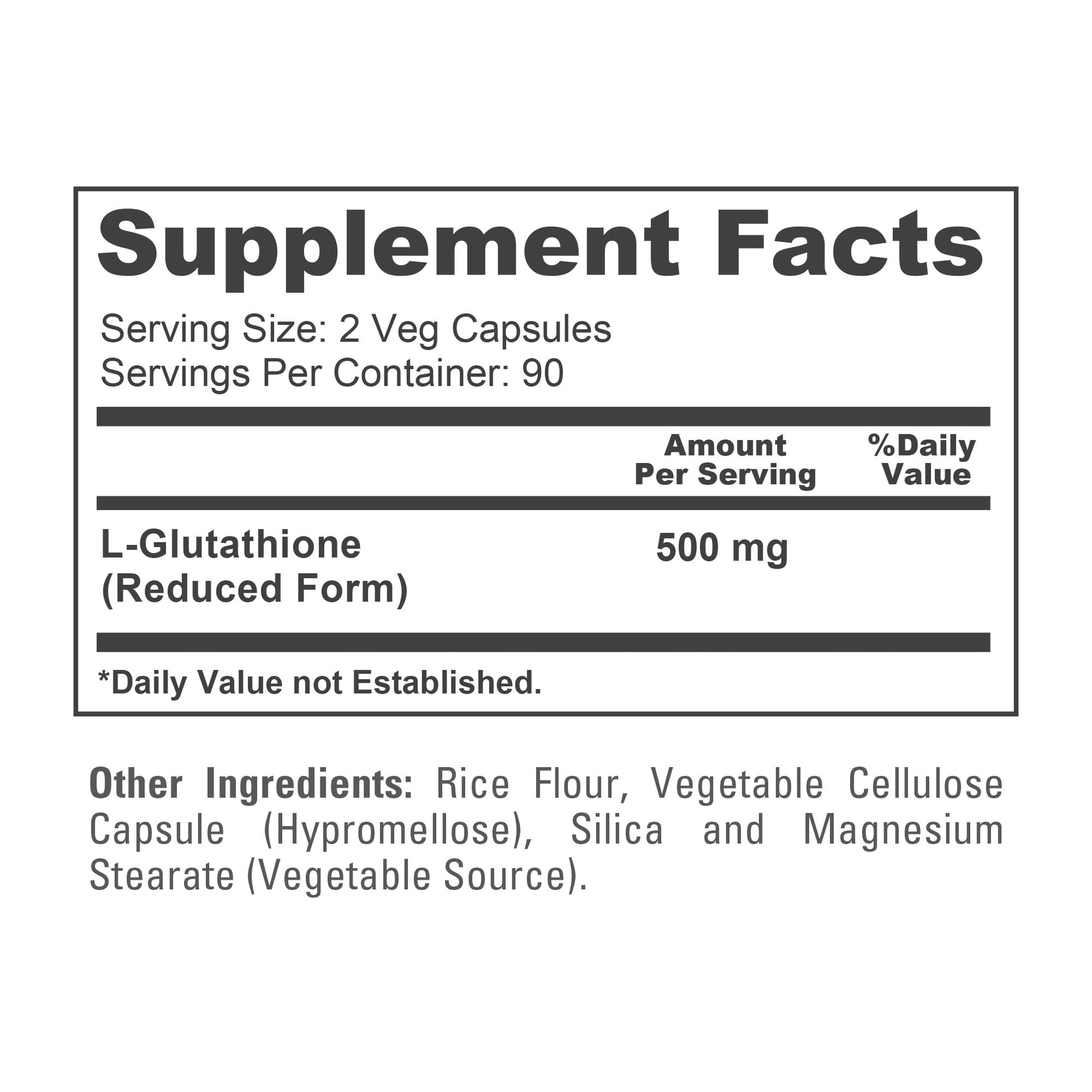 NusaPure Reduced Glutathione 500mg 180 Veggie Capsules (Vegan,Non-GMO) L-Glutathione NusaPureAu supplements
