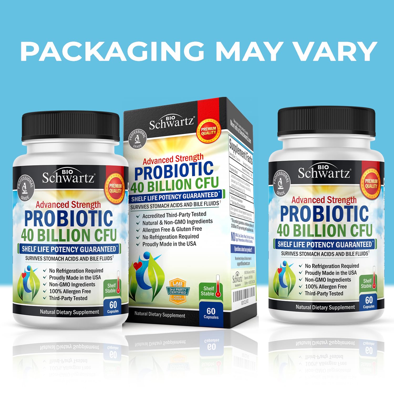Daily Probiotic Supplement with 40 Billion CFU - Gut Health Complex with Astragalus BioSchwartzAu supplements