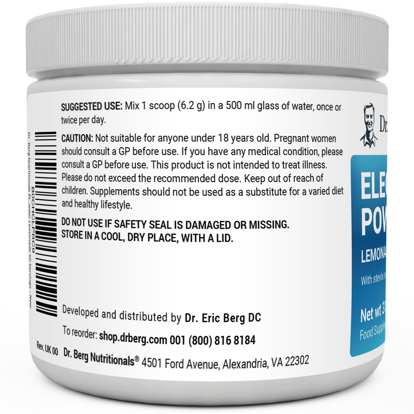Dr. Berg Electrolyte Powder - Electrolyte Drink Supplements with 1000mg Potassium Dr. Berg NutritionalsUS supplements