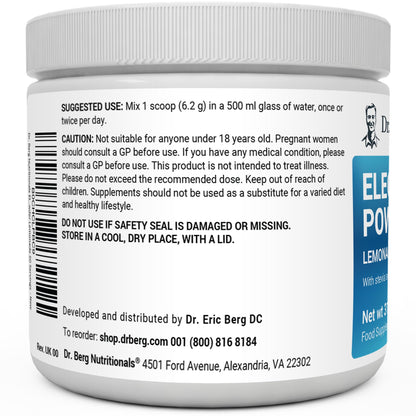 Dr. Berg Electrolyte Powder - Electrolyte Drink Supplements with 1000mg Potassium Dr. Berg NutritionalsUS supplements