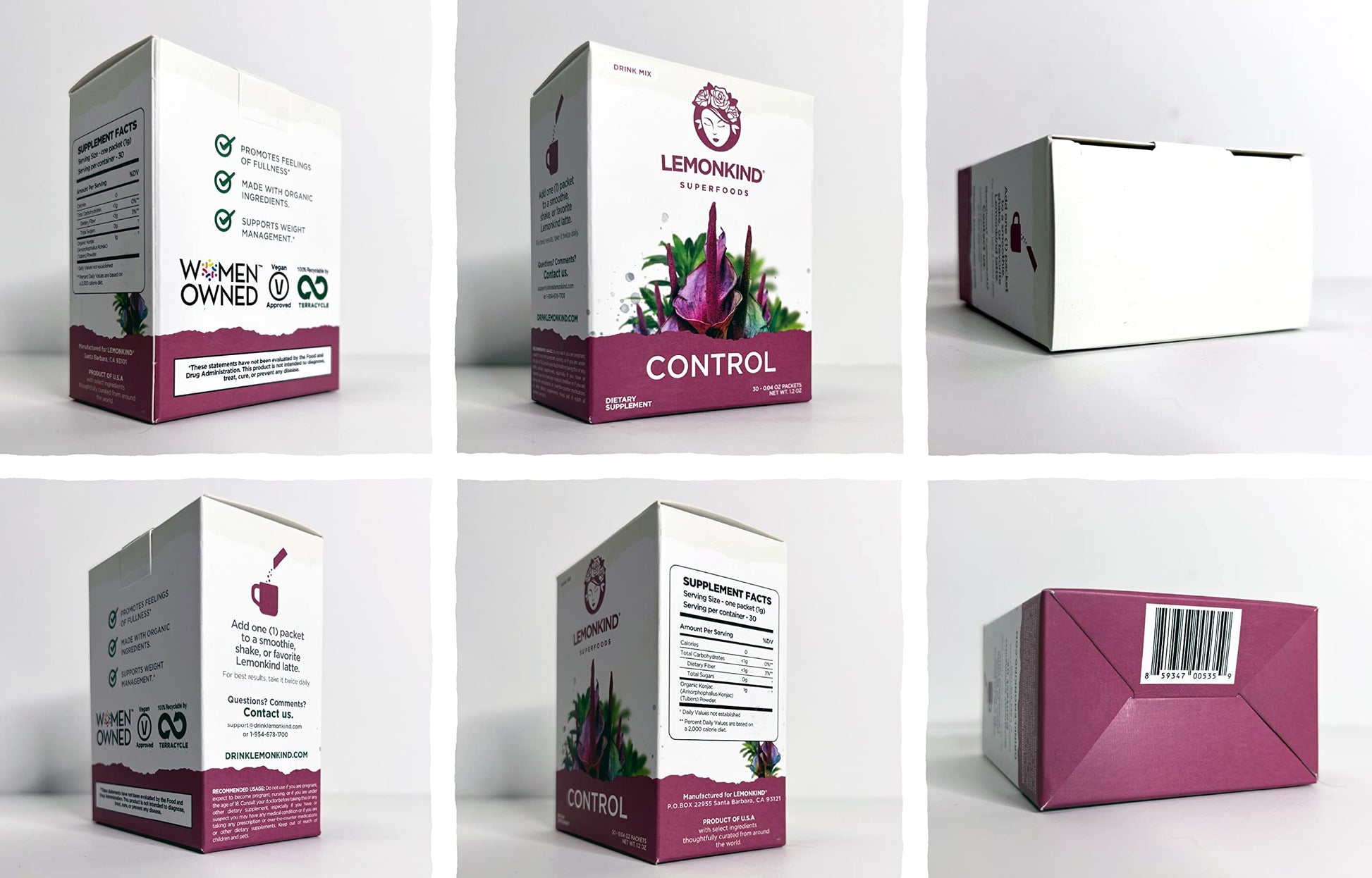 LEMONKIND Organic Zero Calorie Control - Healthy Supplement for Controling Snacking LEMONKINDUS supplements