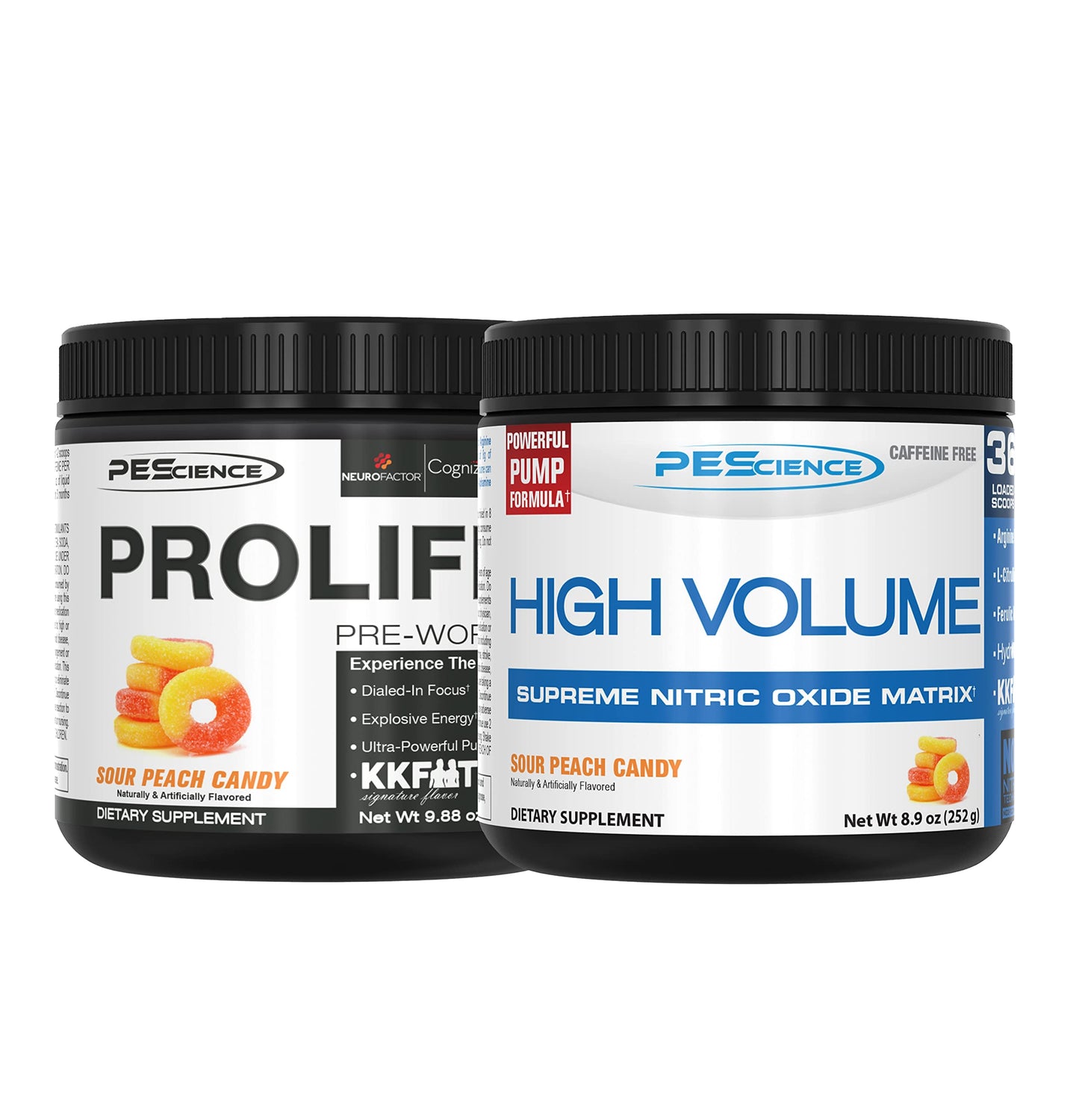 PEScience High Volume + Prolific Pre-Workout Stack, Powerful Nitric Oxide & Energy PEScienceUS supplements
