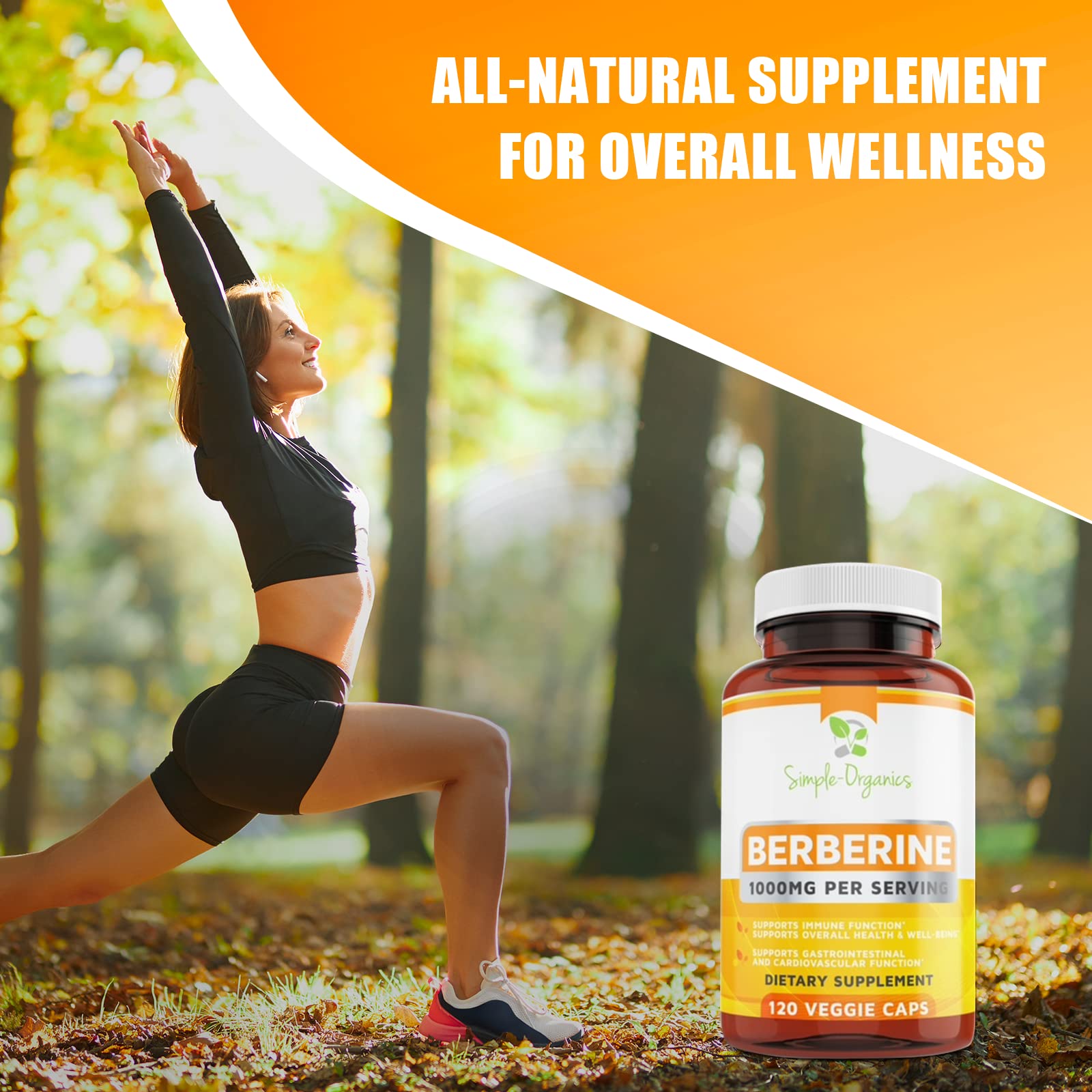 Simple-Organics Berberine 500mg (1000mg Per Serving) for Supports Healthy Immune Simple-OrganicsAu supplements