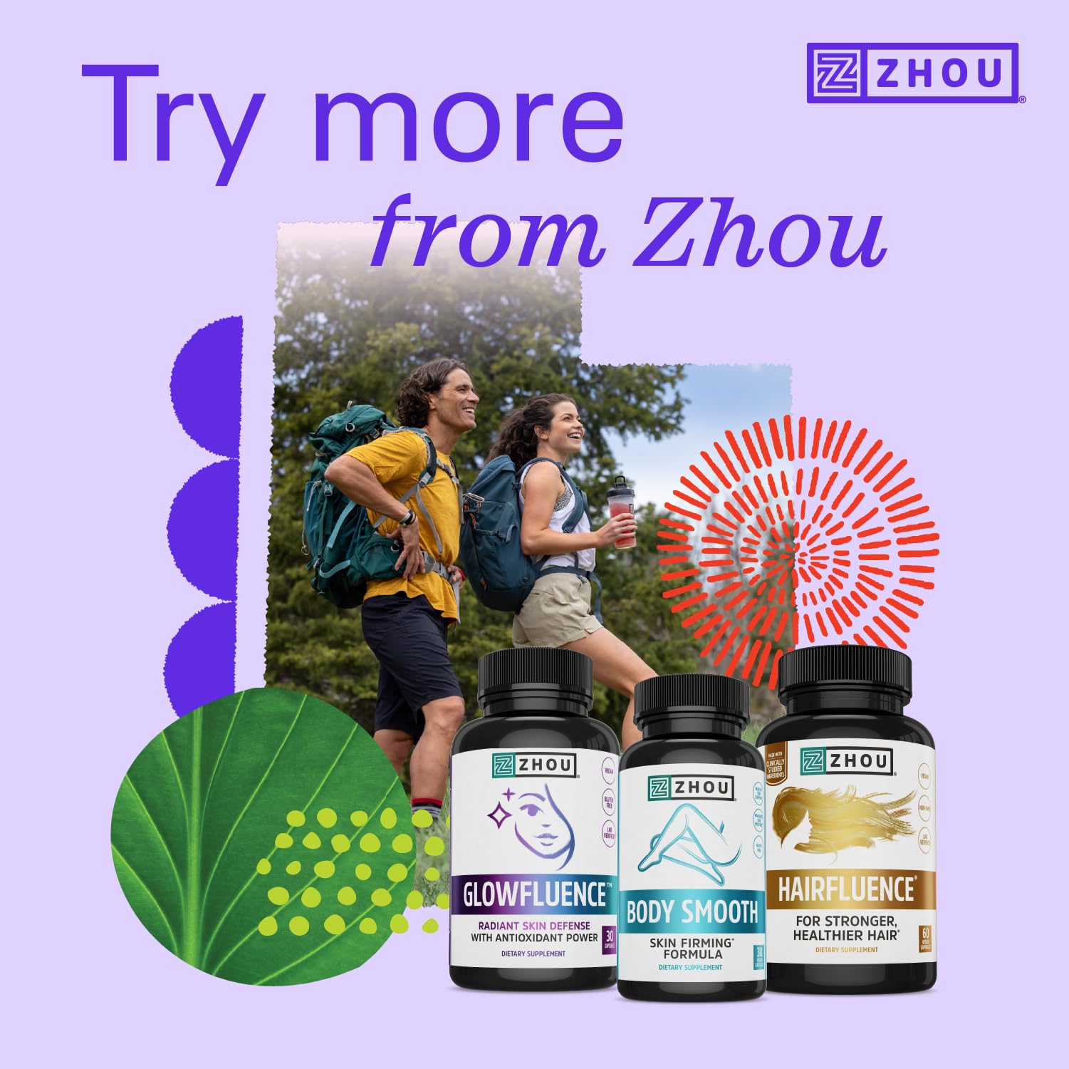 Zhou Body Smooth - Cellulite Pills for Women, Dimpless Anti Cellulite Supplement for Firm Smooth Skin with Hyaluronic Acid & Vitamin C, Skincare for Thigh, Legs, Butt, Supports Hydration - 30 Capsules ZHOUAu supplements