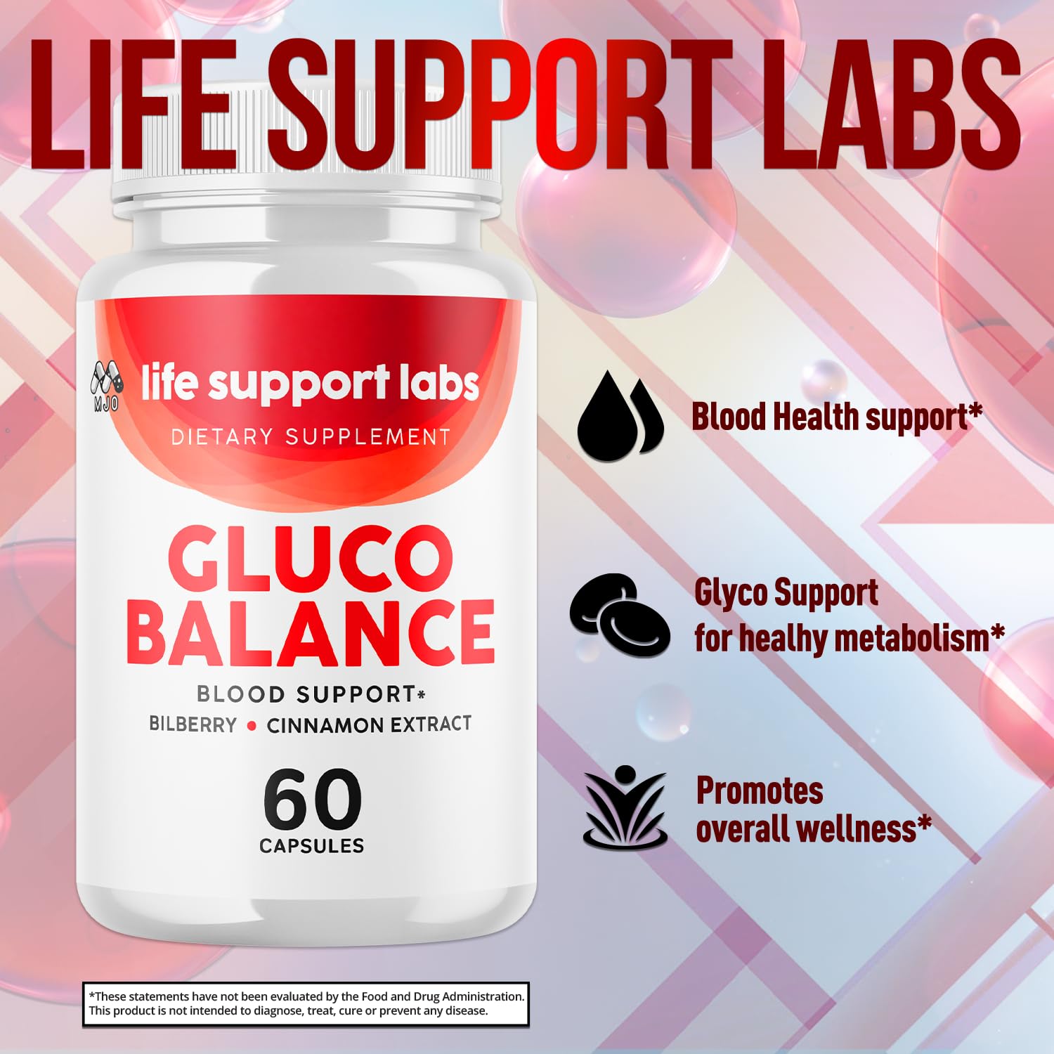 Life Support Labs Capsules, Official LifeSupportLabs Blood Health Pills with All Natural Ingredients, Life Support Labs Advanced Health & Wellness with Premium Vitamins for Women & Men (60 Capsules) MJOAu supplements