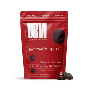 URVI® Immune Support Gummies - Vitamin C, D3 K2, E, Niacin, Zinc & Selenium with Elderberry & Echinacea URVIAu supplements