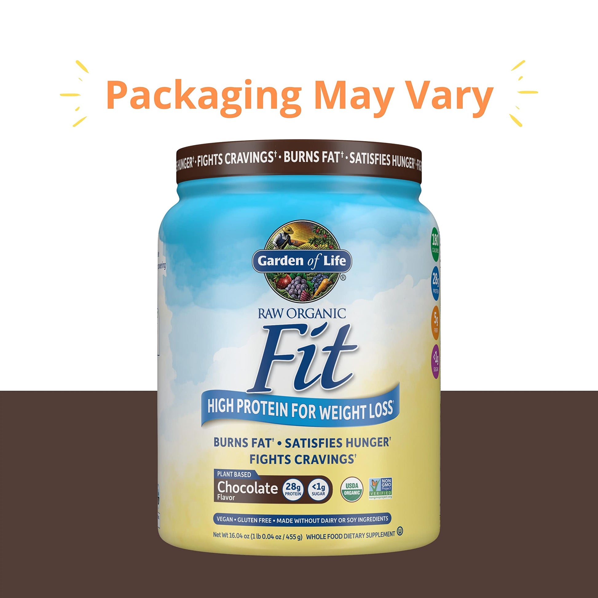 Garden of Life Raw Organic Fit Vegan Protein Powder Chocolate, 28g Plant Based Protein Garden of LifeUS supplements