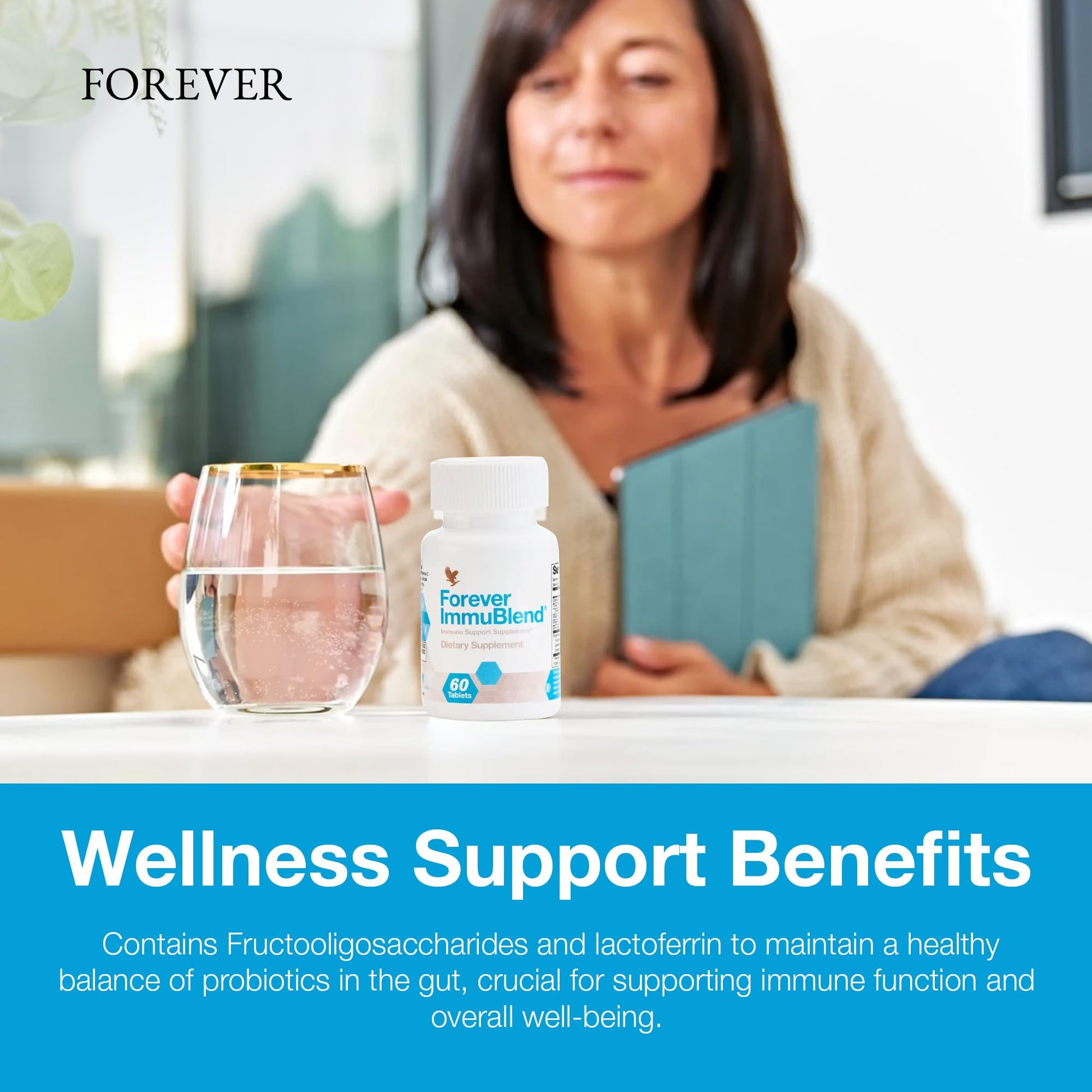 Forever Living - Forever ImmuBlend® Immune Support Supplement – Includes Botanicals, Vitamins D & C, Maitake & Shiitake Mushrooms – 60 Tablets Forever Living ProductsAu supplements