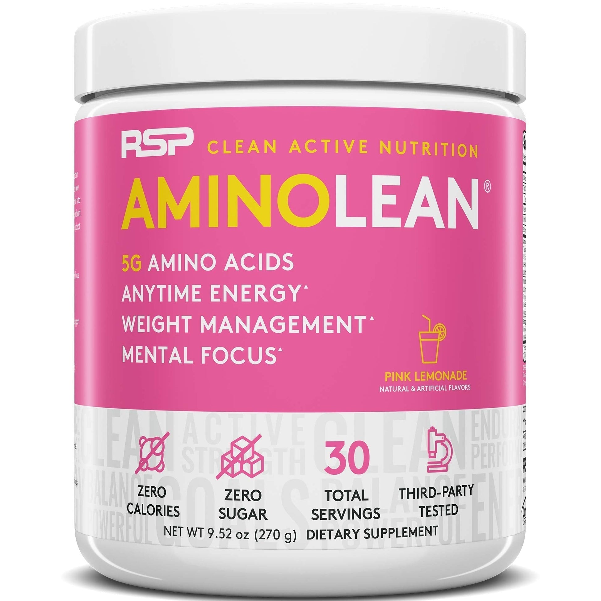 RSP NUTRITION AminoLean Pre Workout Energy (Pink Lemonade 30 Servings) RSP NUTRITIONAu supplements
