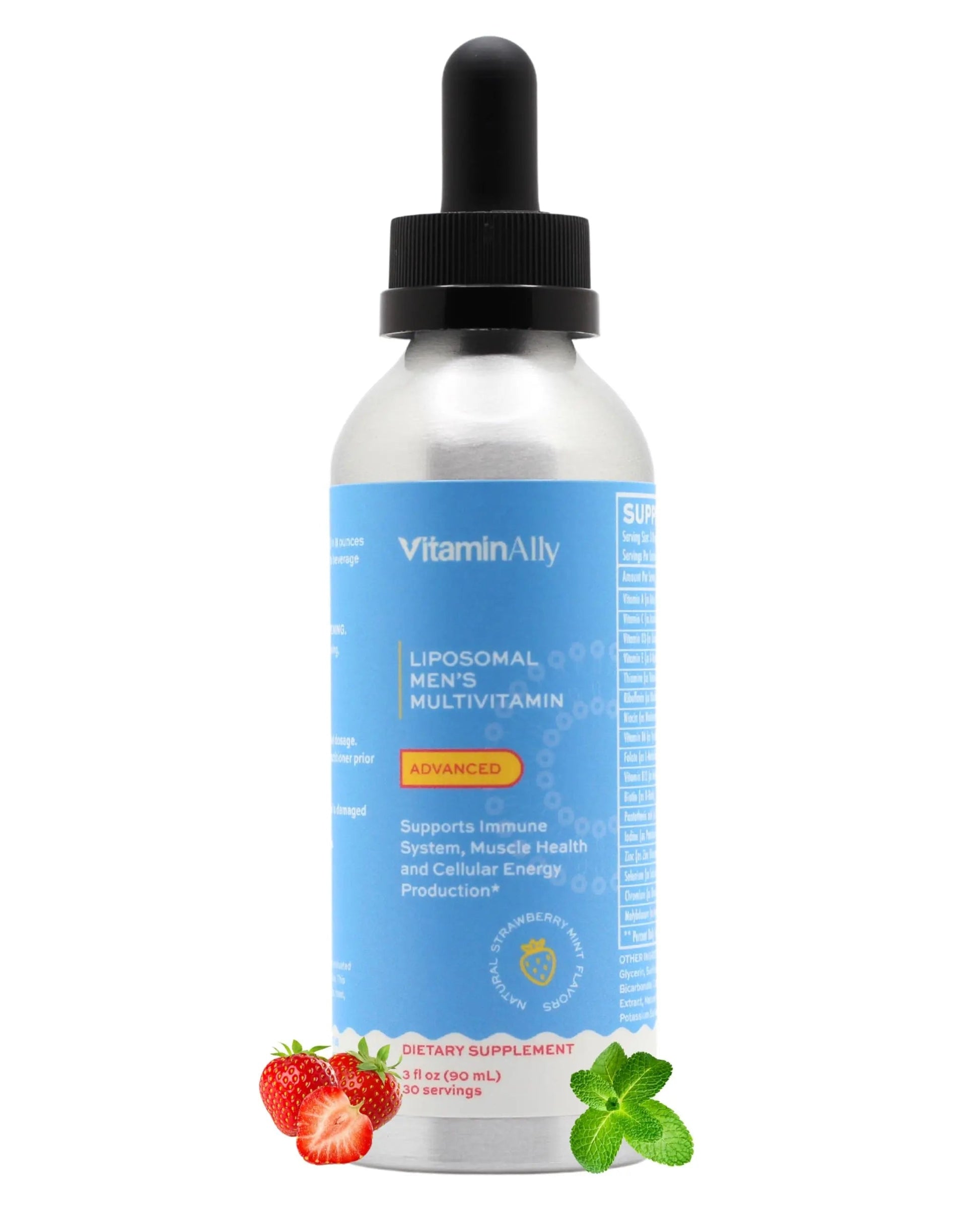 Vitaminally Liposomal Men's Liquid Multivitamin Drops | Non-GMO | Sugar Free | Gluten Free | 30 Day Supply | VitaminallyAu supplements