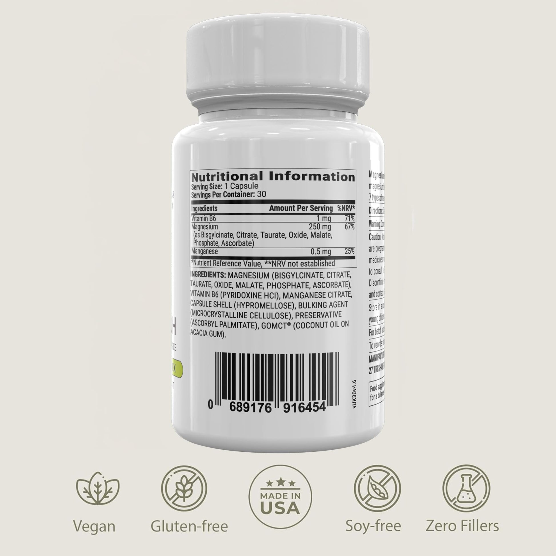 BIOptimizers Magnesium Breakthrough Supplement with 500mg - 7 Forms of Magnesium: Glycinate, Malate, Citrate, and More - Natural Support for Sleep and Cognitive Function -30 Capsules- Calming Vitamins BIOptimizersAu supplements