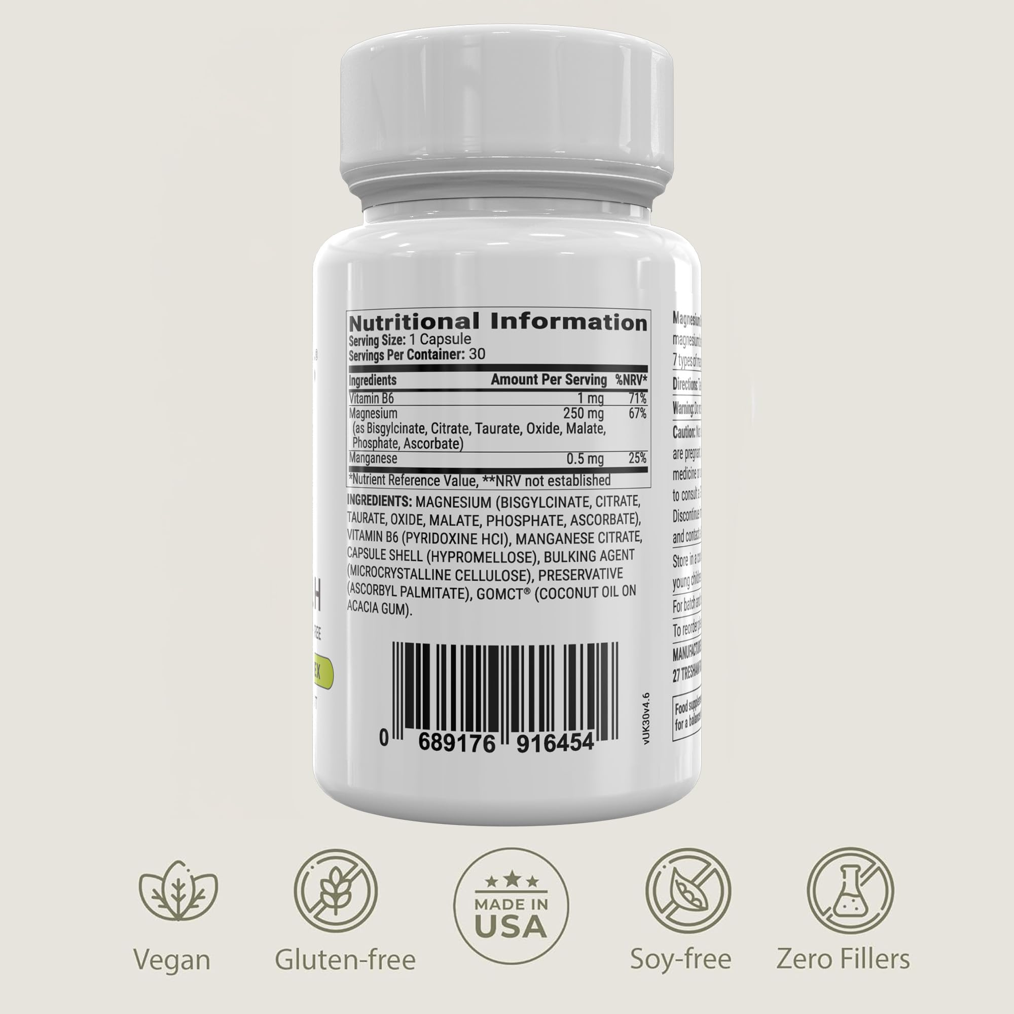 BIOptimizers Magnesium Breakthrough Supplement with 500mg - 7 Forms of Magnesium: Glycinate, Malate, Citrate, and More - Natural Support for Sleep and Cognitive Function -30 Capsules- Calming Vitamins BIOptimizersAu supplements
