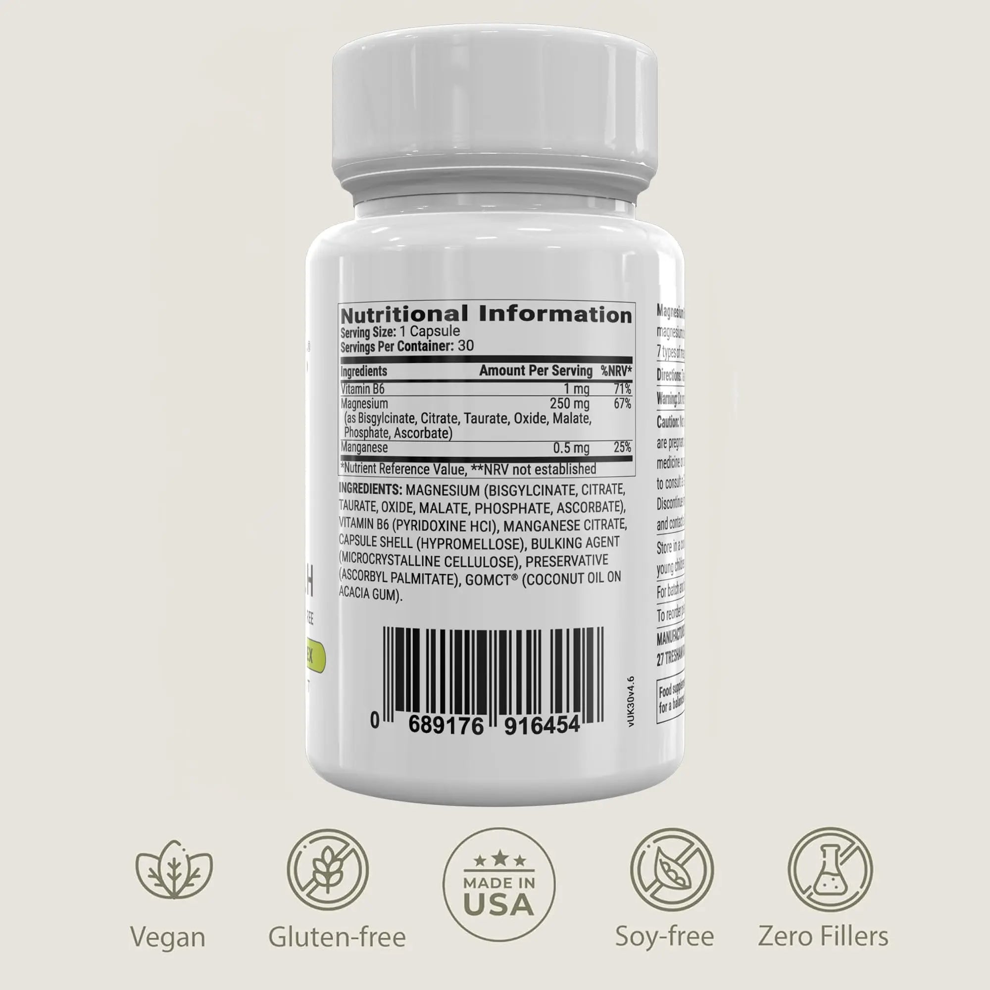 BIOptimizers Magnesium Breakthrough Supplement with 500mg - 7 Forms of Magnesium: Glycinate, Malate, Citrate, and More - Natural Support for Sleep and Cognitive Function -30 Capsules- Calming Vitamins BIOptimizersnz supplements