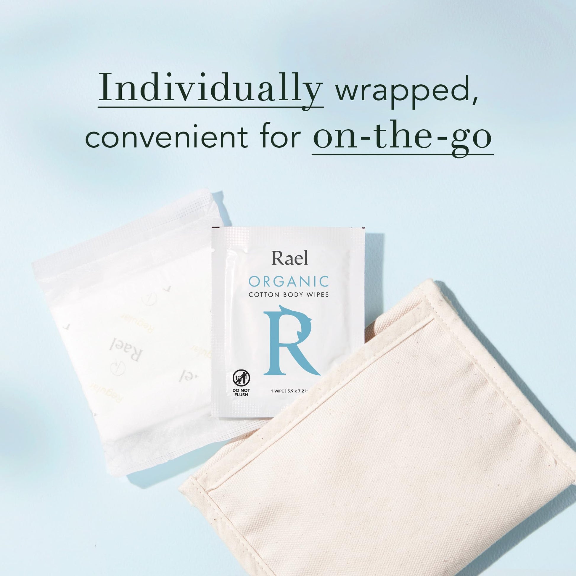 Rael Body Wipes, Organic Cotton Wipes for Women - Unscented Body Wipes, Individually Wrapped RaelAu supplements