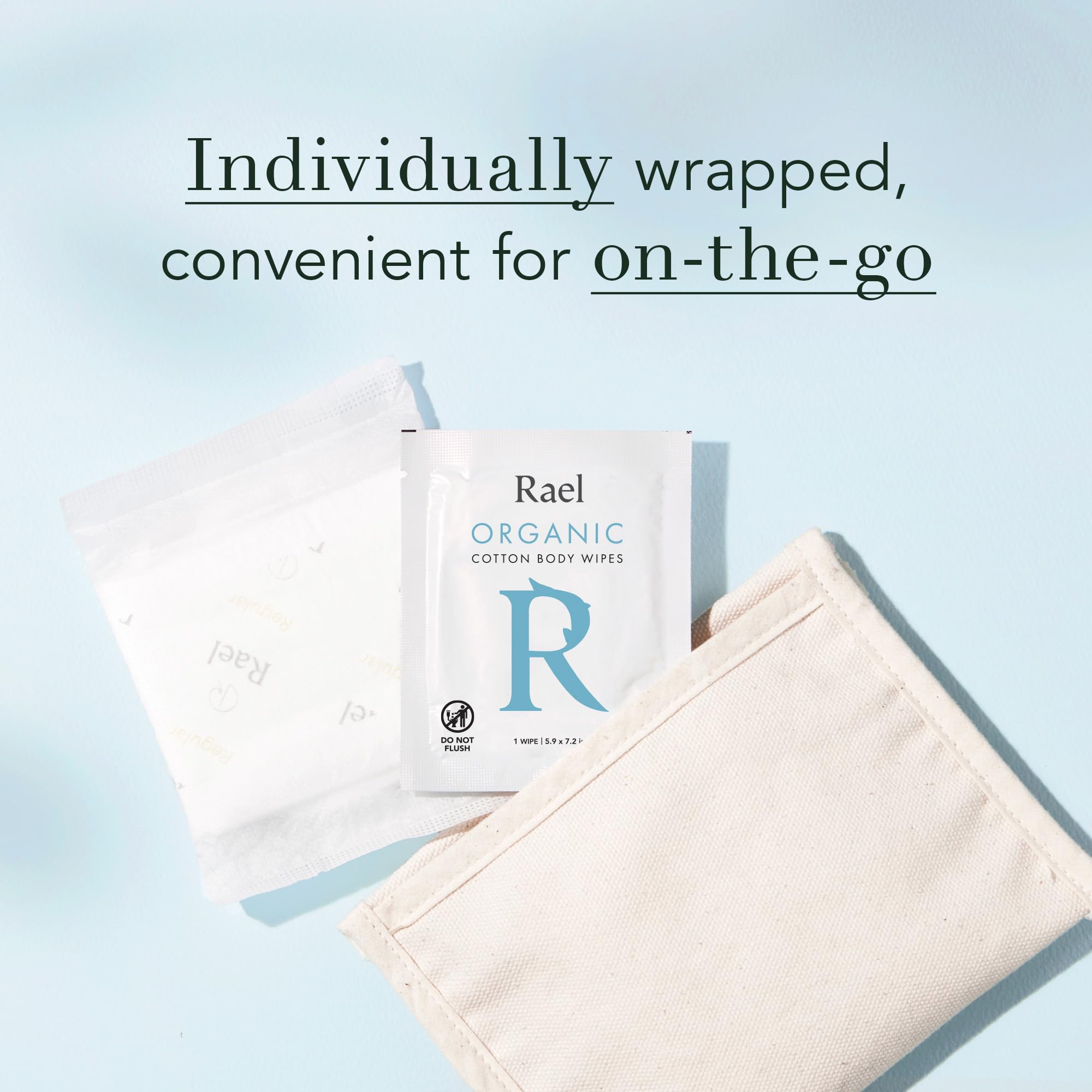 Rael Body Wipes, Organic Cotton Wipes for Women - Unscented Body Wipes, Individually Wrapped RaelAu supplements