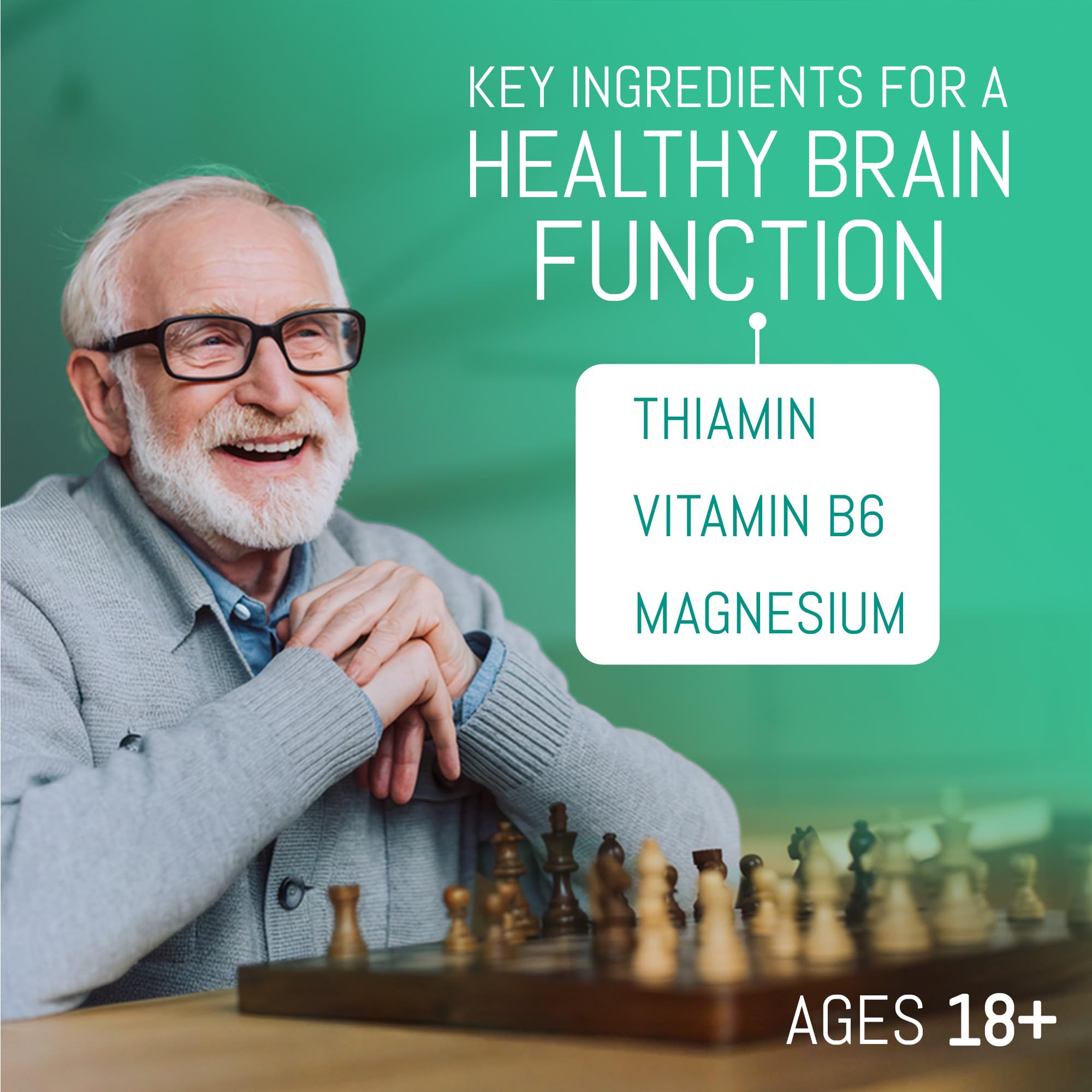 Fitina Brain Supplements for Memory and Focus with Vitamin B6 & Thiamine — High-Dose B Vitamins Nervous System and Cognitive Health Support, Daily Supplement Formula for Adults, 100 Tablets (2-Pack) FitinaAu supplements