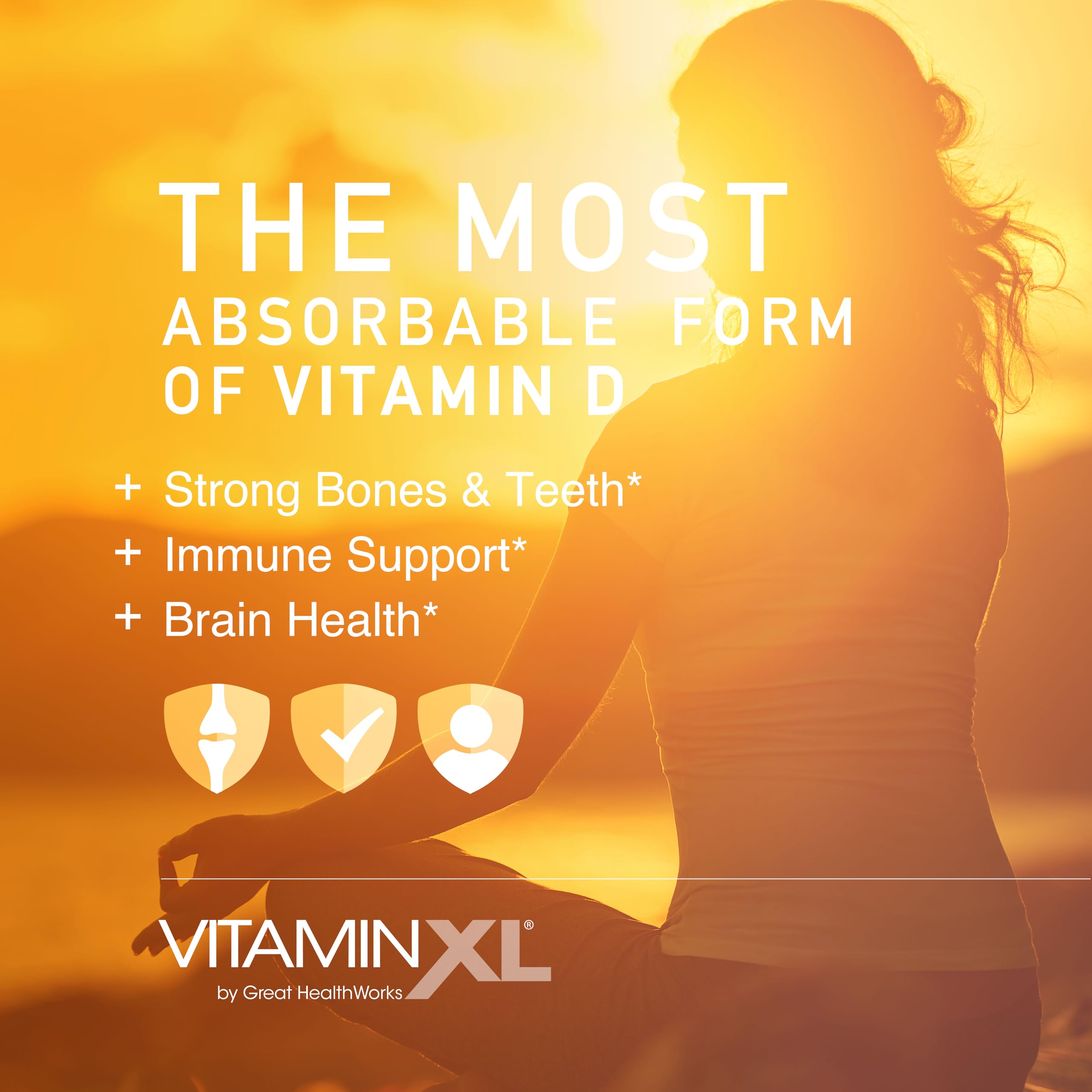 OmegaXL VitaminXL D3 High Potency Daily Vitamin D 5000 IU 125mcg Immune Support Supplement - Promotes Healthy Muscle Function & Strong Bones - Non-GMO, Gluten-Free - 30 Softgels OmegaXLAu supplements