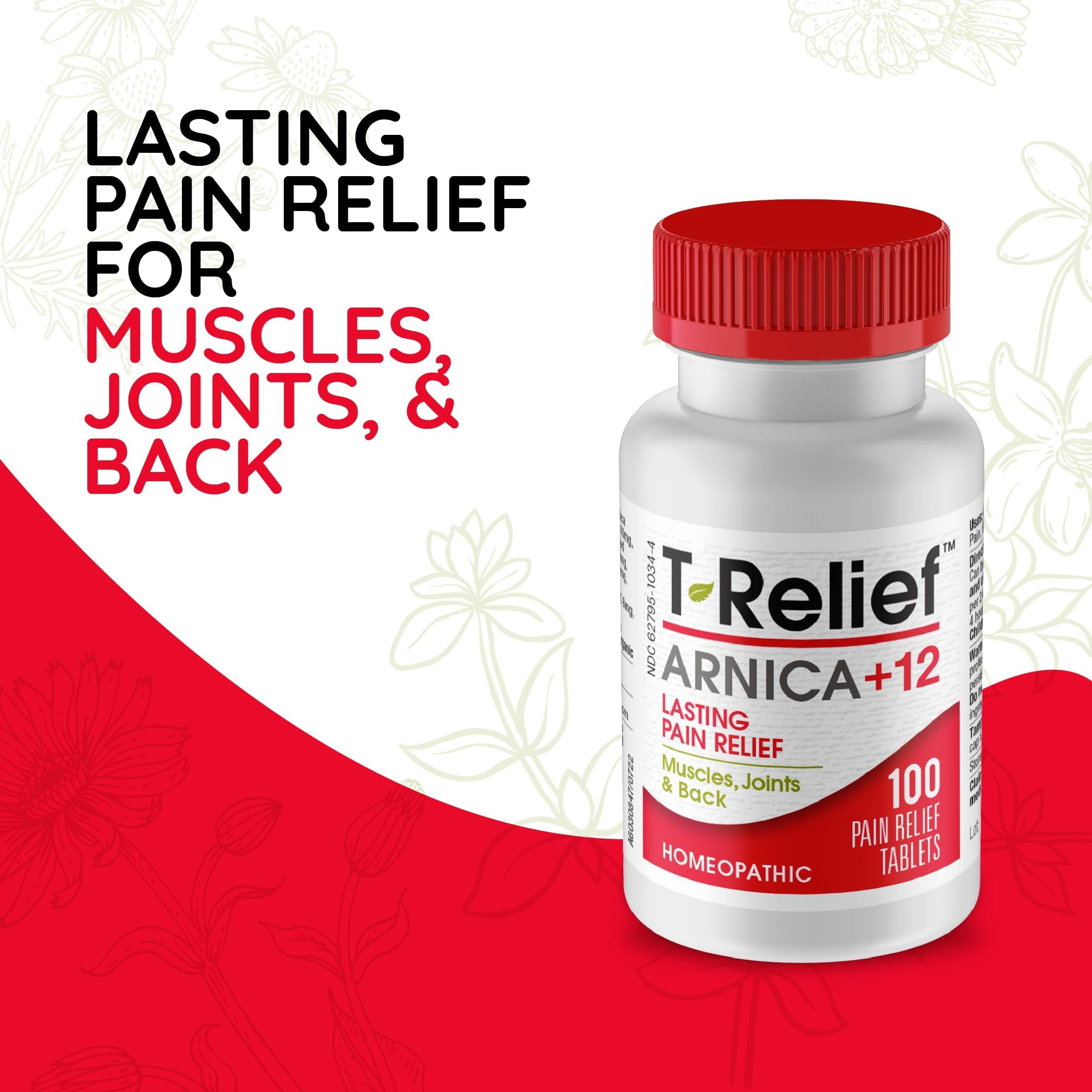 MediNatura T-Relief Arnica +12 Natural Actives - Whole Body Fast-Acting Formula for Women & Men - 100 Tablets MediNaturaAu supplements