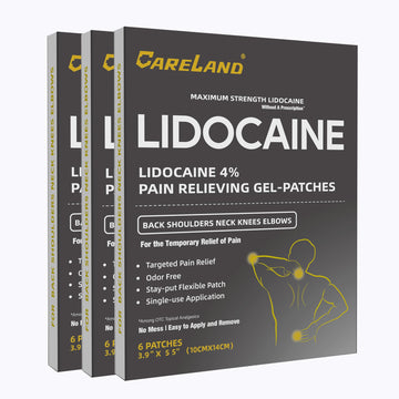 CARELAND Lidocaine Gel Patch, 18 Count Maximum Strength Pain Patches for Muscle Relief in Neck Knee Back and Shoulders Unscented Numbing Patch for Soothing Nerves, Joints CARELANDAu supplements
