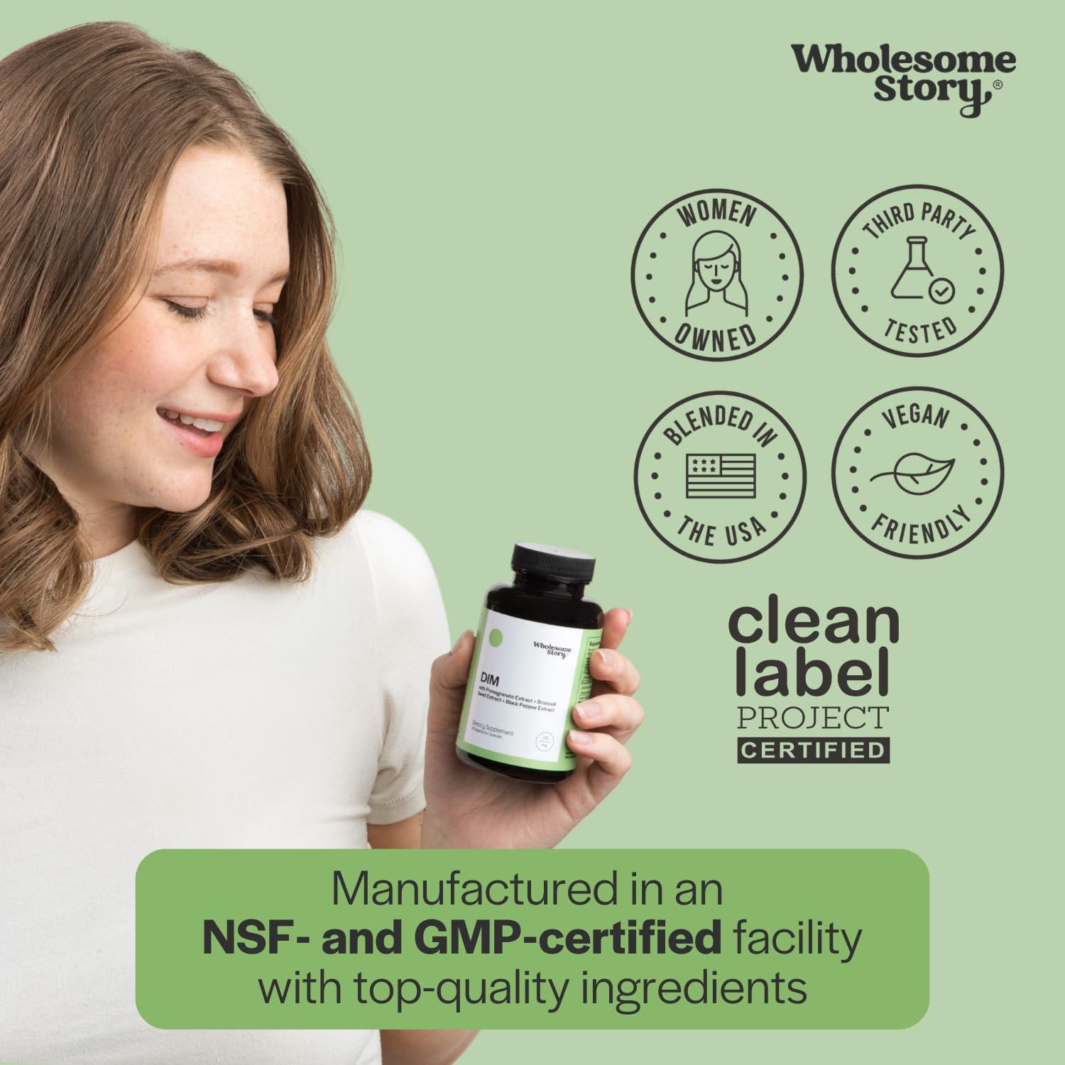 DIM Supplement Women | DIM SGS | Pomegranate, Broccoli and Black Pepper Blend | Estrogen & Hormone Balance for Women | Cell and Tissue Health | 60-Day Supply | Clean Label Project Certified Wholesome StoryAu supplements